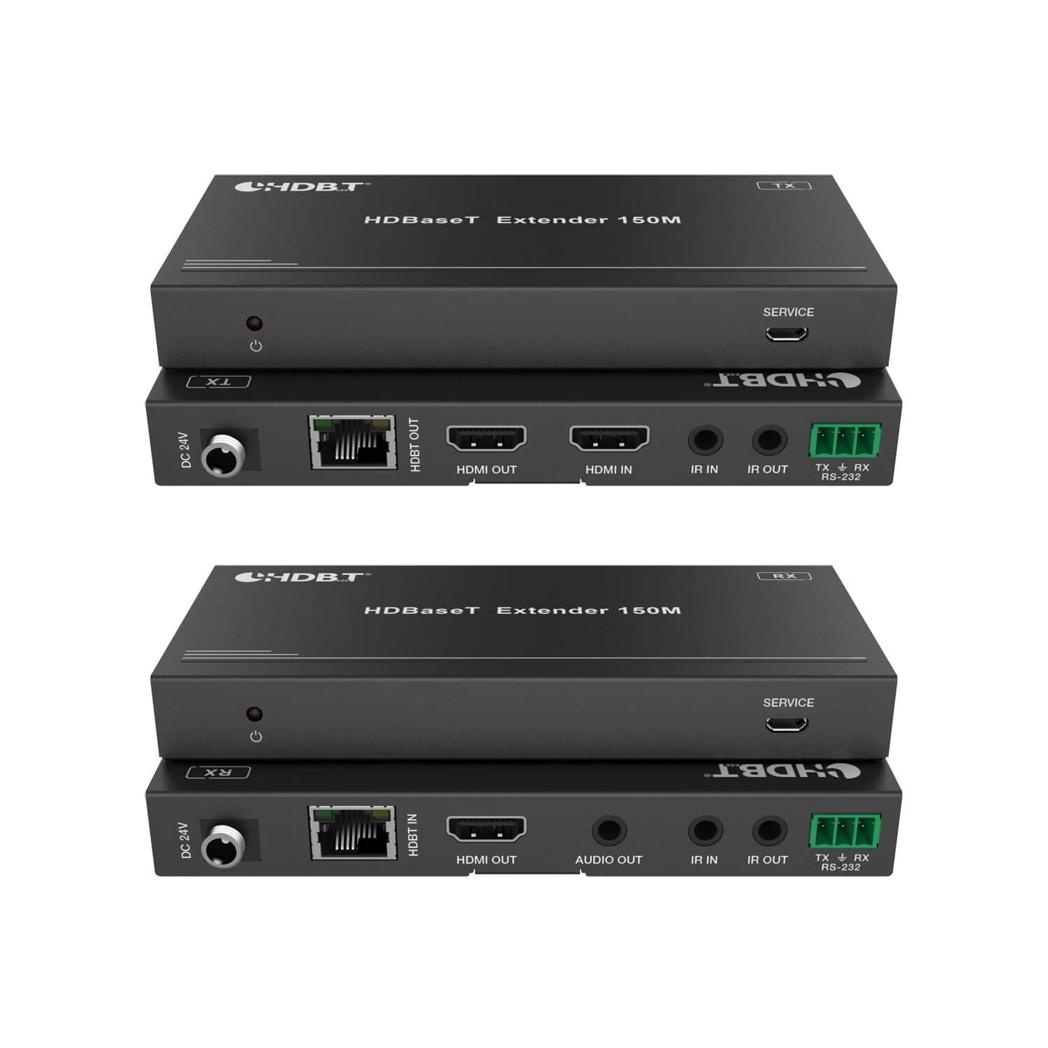 DVDO Xtend-Pair150 - 4K60 HDMI over HDBaseT Extender Set, stacked tilt