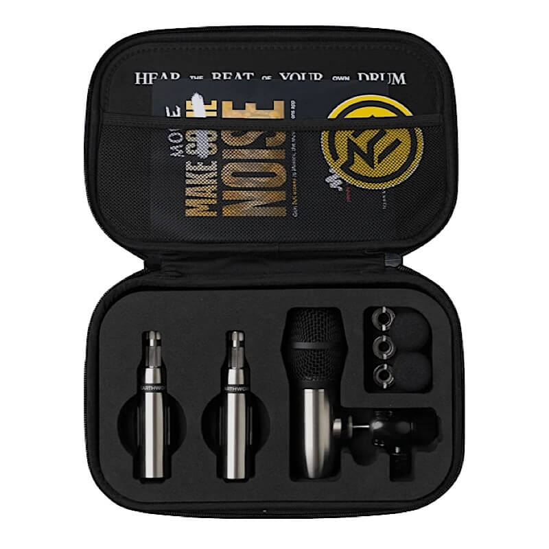 Earthworks DK3 Drumeo Edition - 3-Piece Drum Microphone Kit, case open
