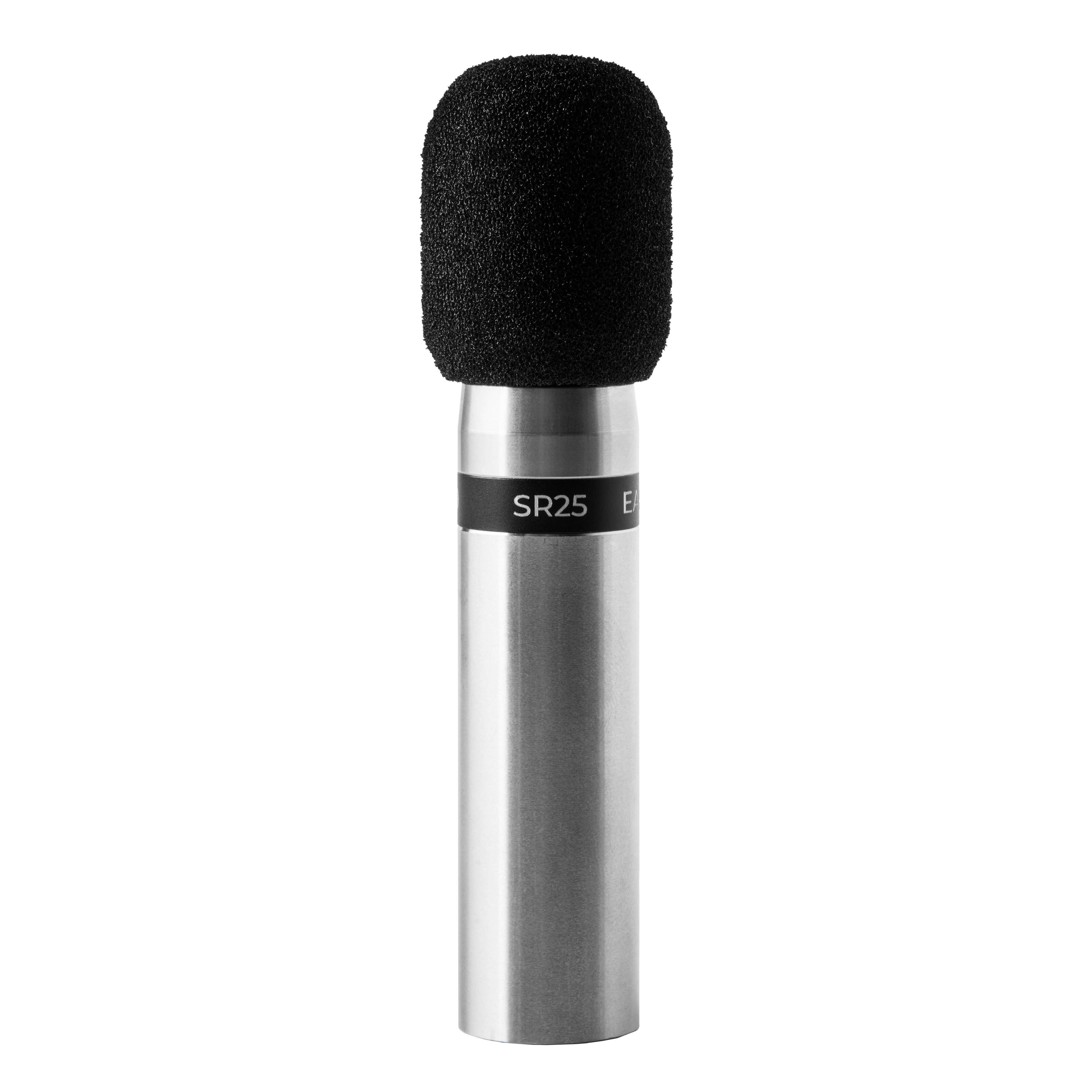 Earthworks SR25 Gen 2 - Supercardioid Microphone for Hi-Hats and Cymbals, with foam windscreen