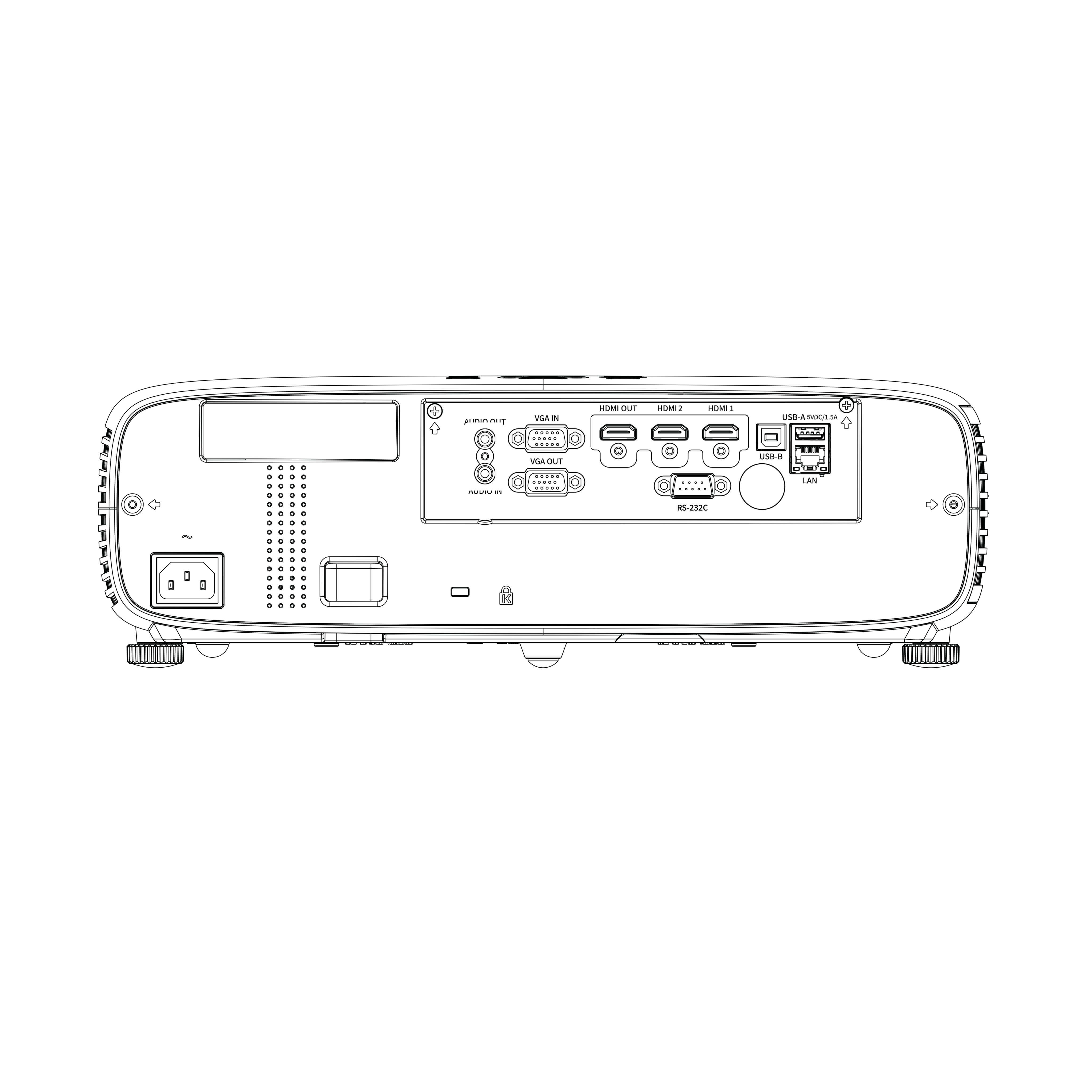 Eiki C602 - 3LCD WUXGA Laser Projector, rear