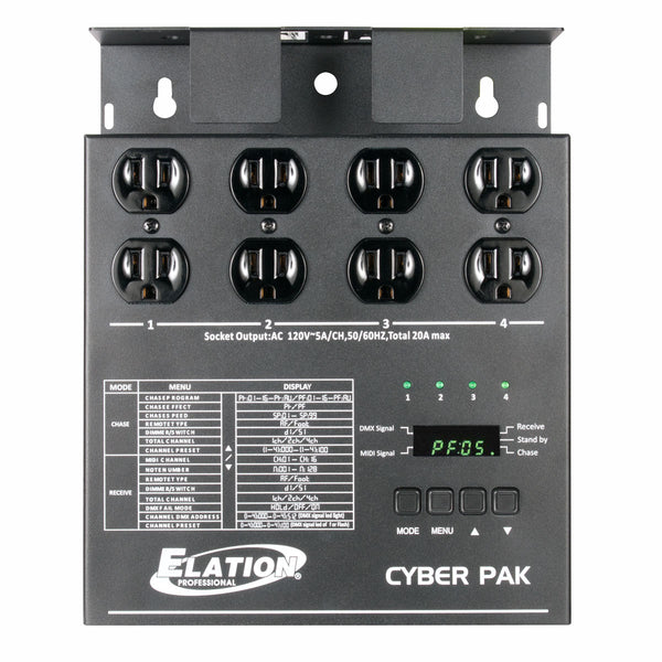 Elation Cyber Pak - 4-Channel Dimmer/Relay/MIDI Pack, front