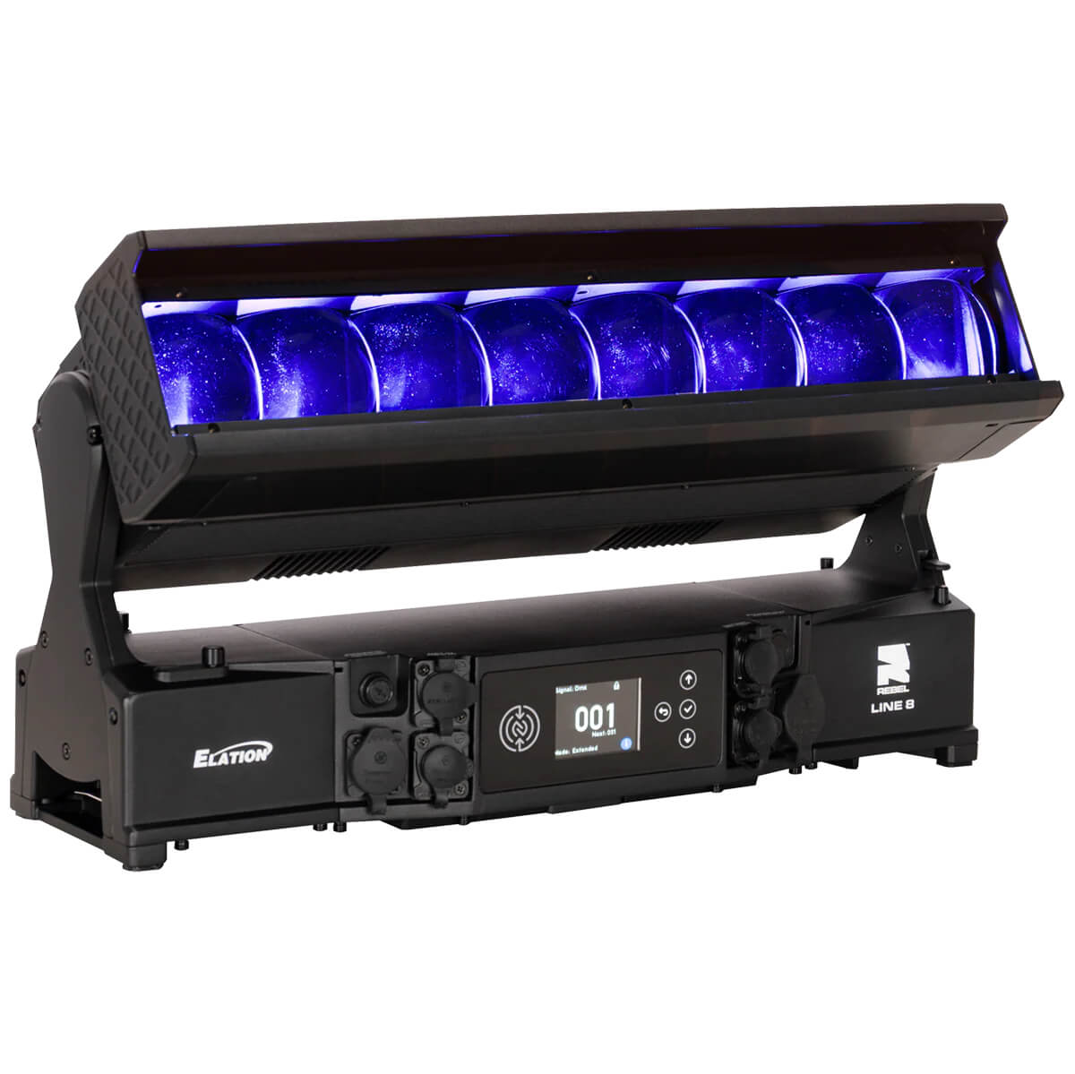 Elation Rebel Line 8 - 8x60W RGBL LED Tilt FX Fixture, blue