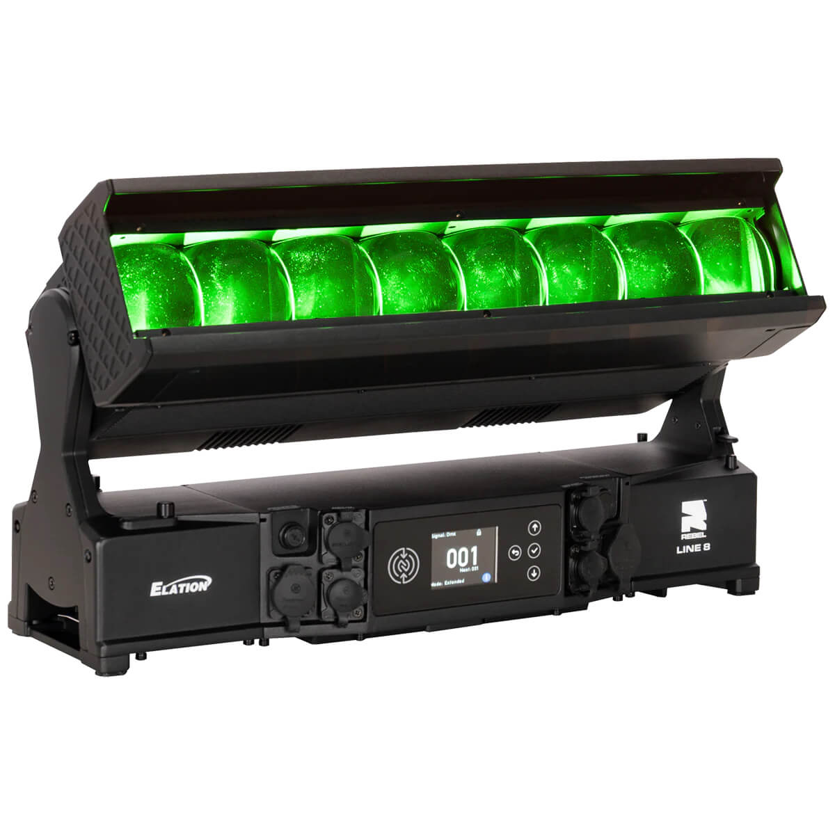 Elation Rebel Line 8 - 8x60W RGBL LED Tilt FX Fixture, green