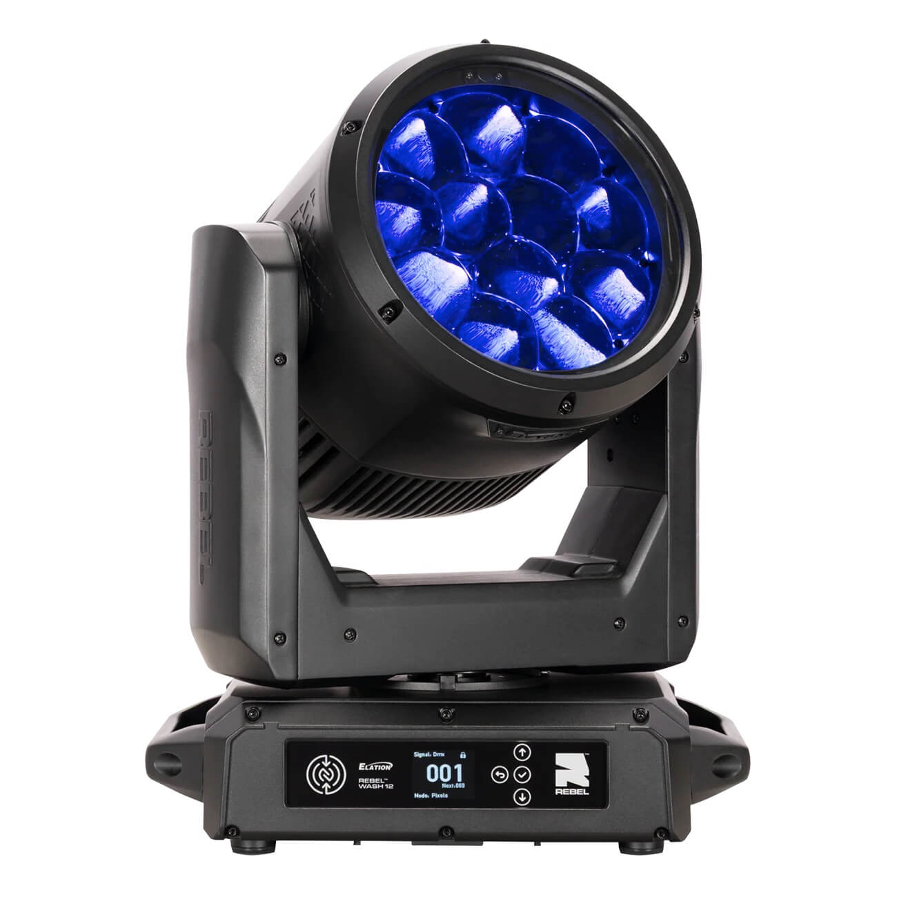 Elation REBEL Wash 12 - 12x60W RGBL Wash Fixture, Blue