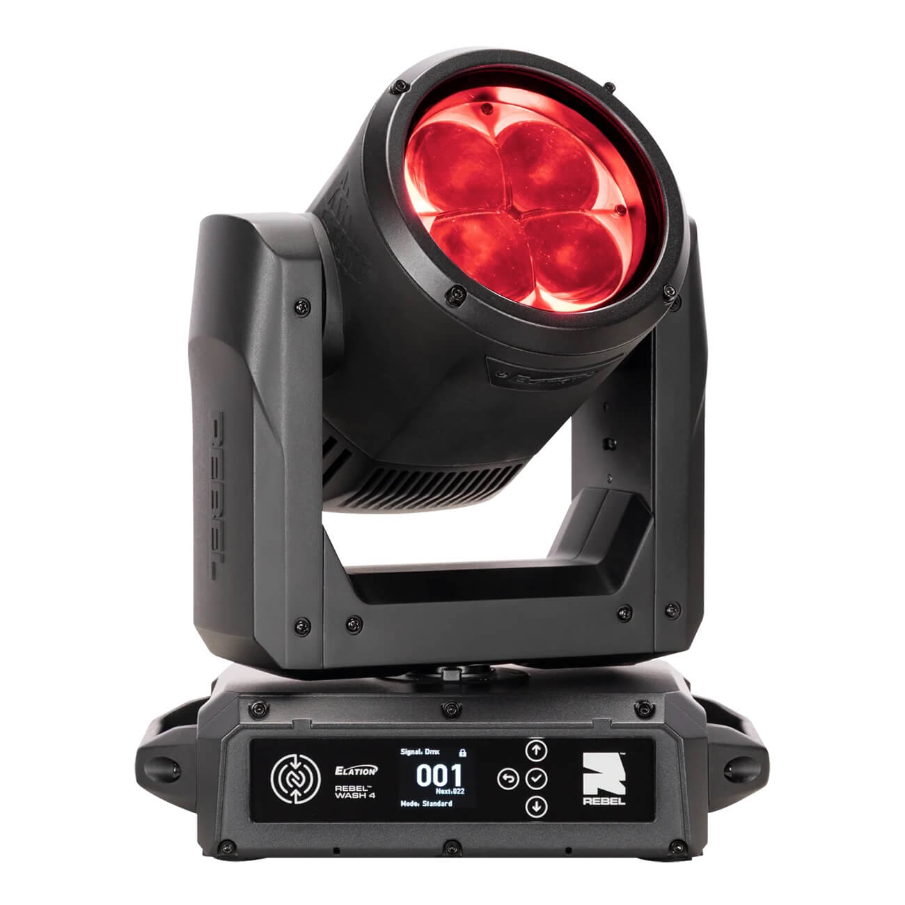 Elation REBEL Wash 4 - 4x60W RGBL Wash Fixture, Red