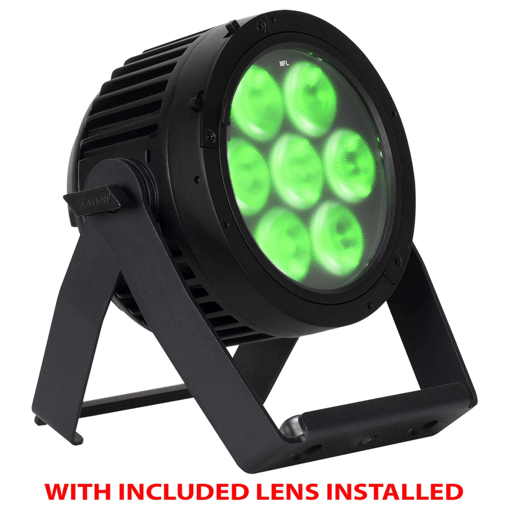 Elation SIX+ PAR S - RGBLA+UV LED Wash Par Fixture, with included diffusion lens installed