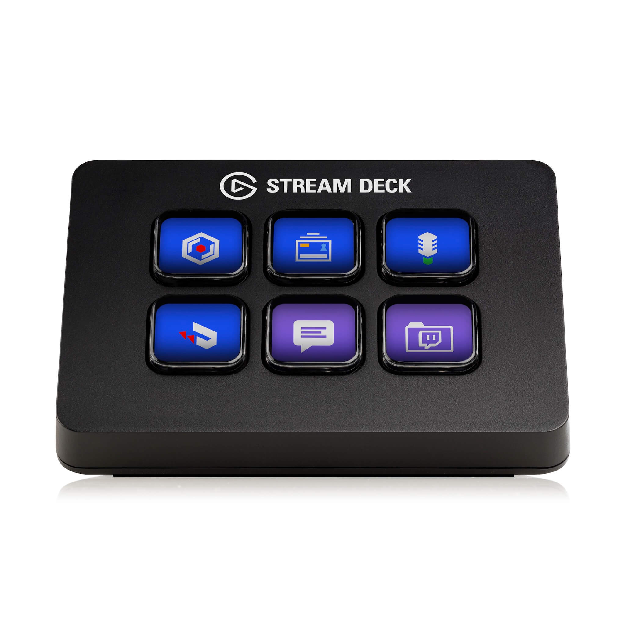 Elgato Stream Deck Mini - Compact 6-Key Tactile Control Pad, front