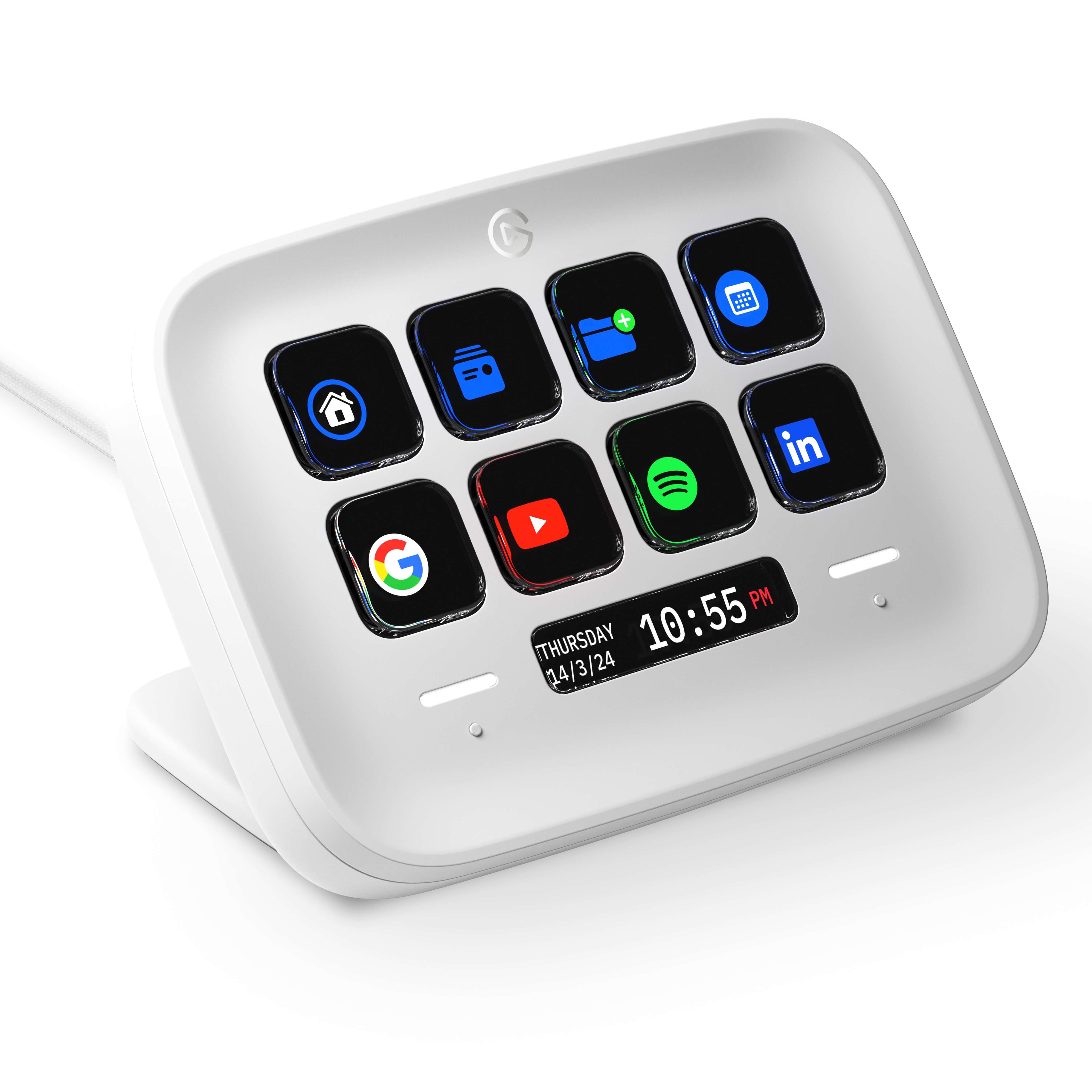 Elgato Stream Deck Neo – 8-Key Productivity Controller, angle A