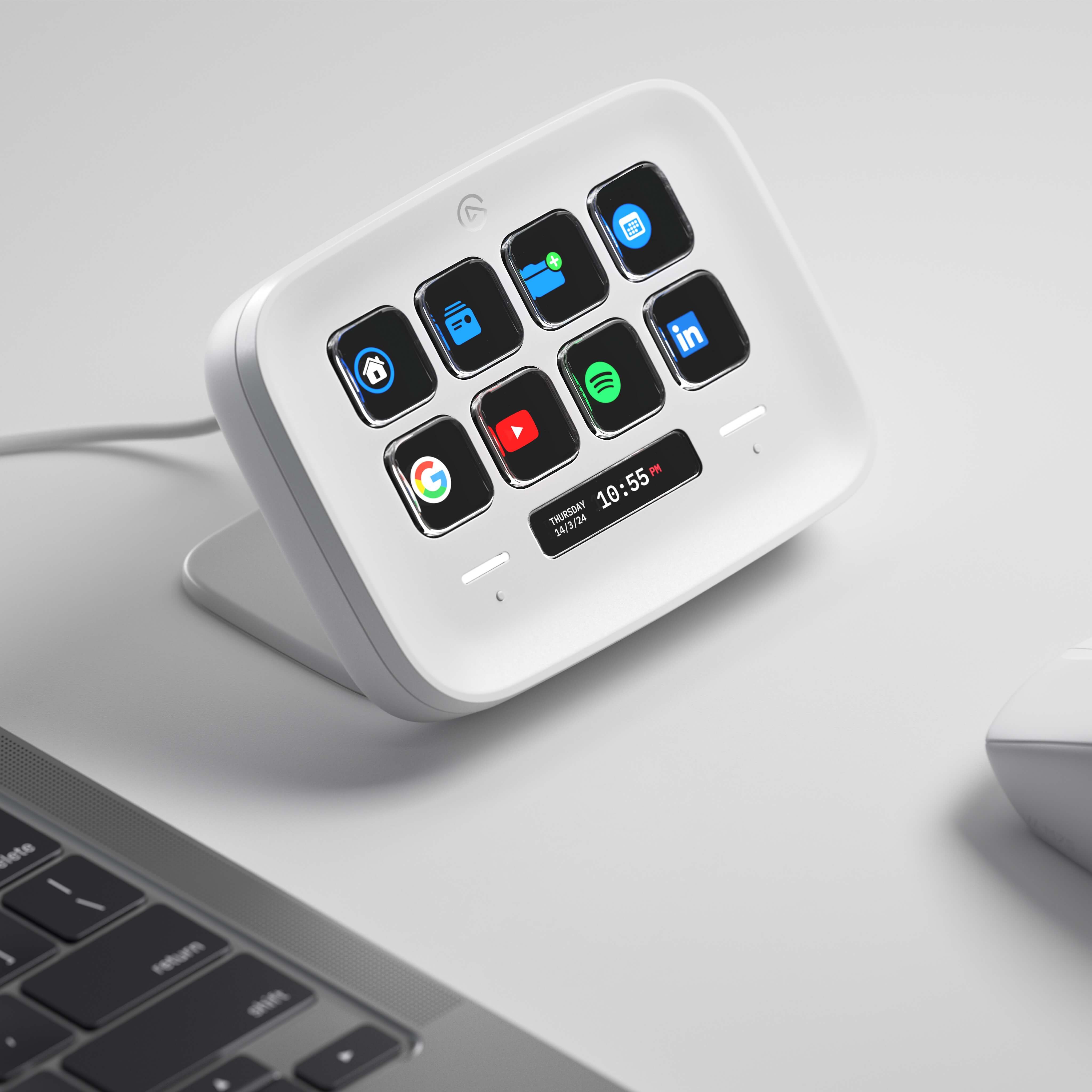 Elgato Stream Deck Neo – 8-Key Productivity Controller, on desktop