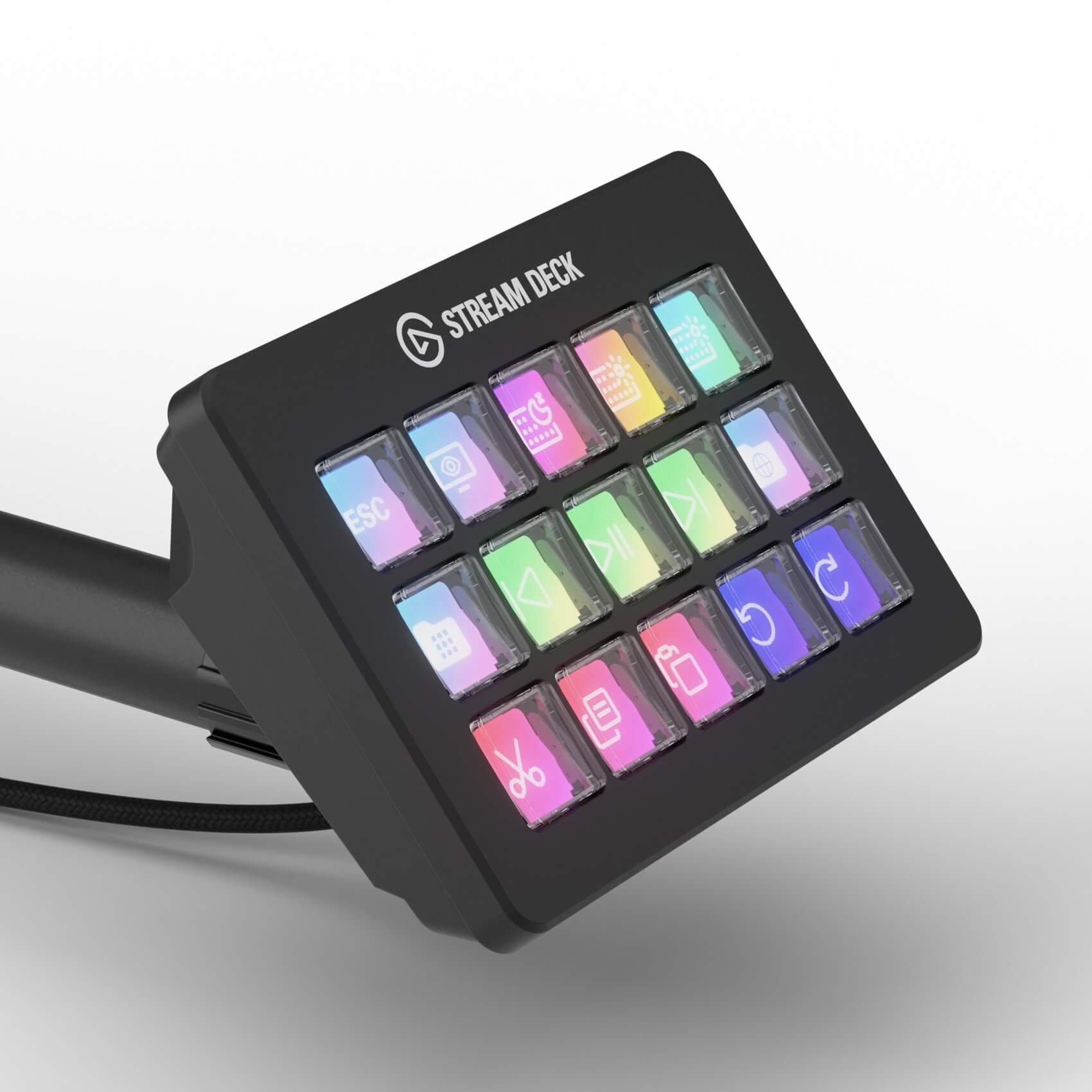 Elgato Stream Deck Scissor Keys - Precision 15-Key Tactile Control Pad, boom mount 1