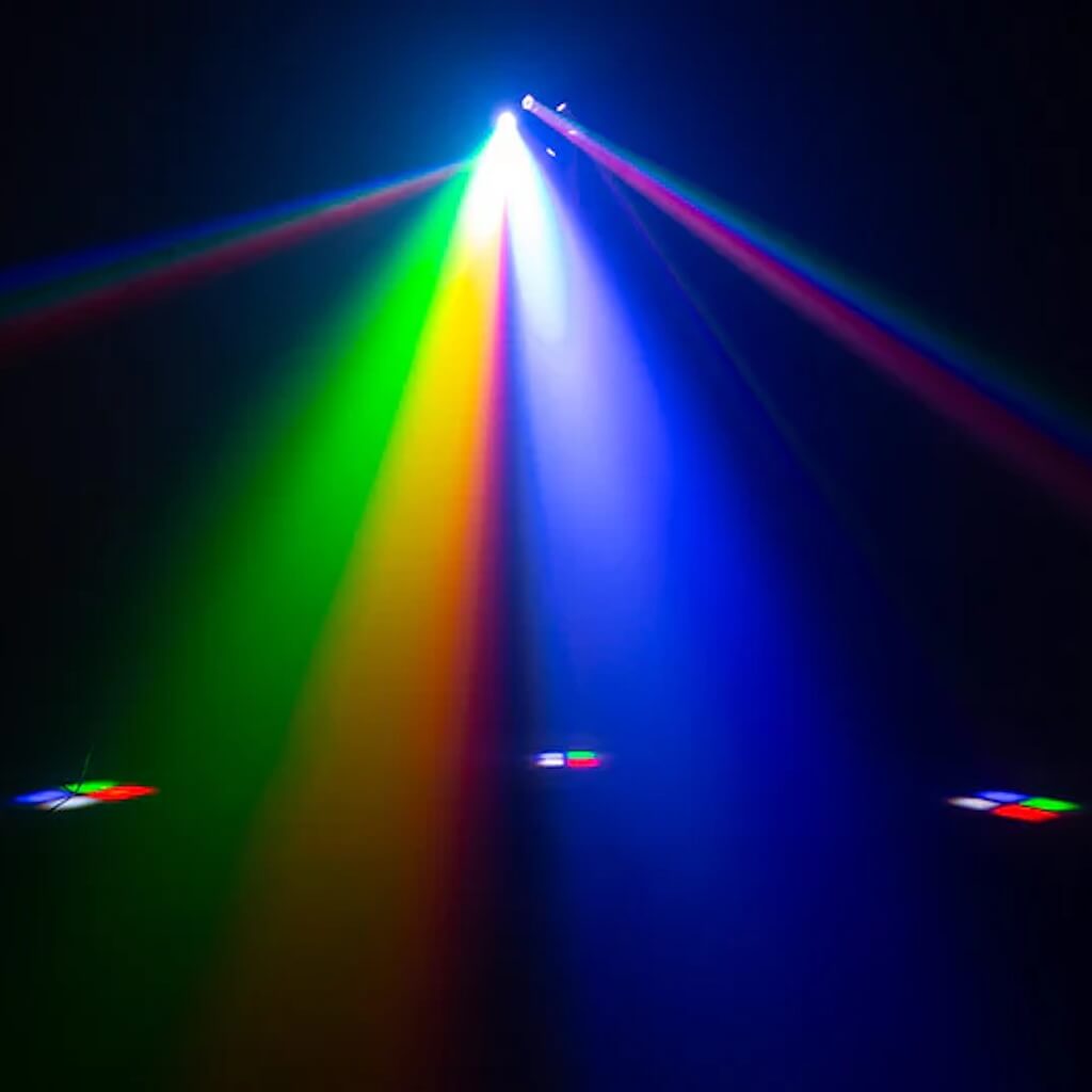 Eliminator Lighting CenterDroid - RGBW LED + Laser Effects Fixture, rainbow light show