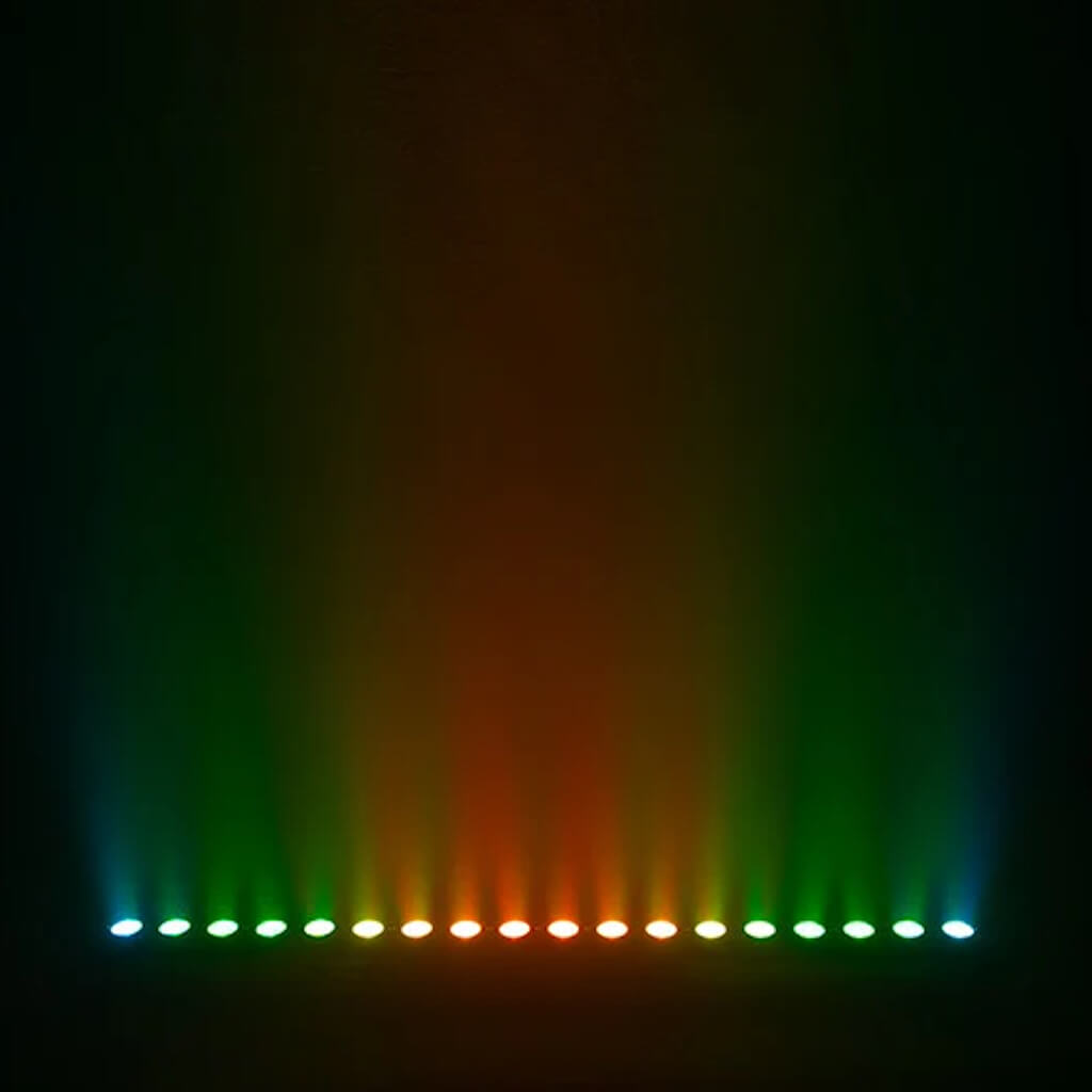 Eliminator Lighting Mega Color Q18 - RGBA LED 1-meter Linear Wash Fixture, rainbow wash
