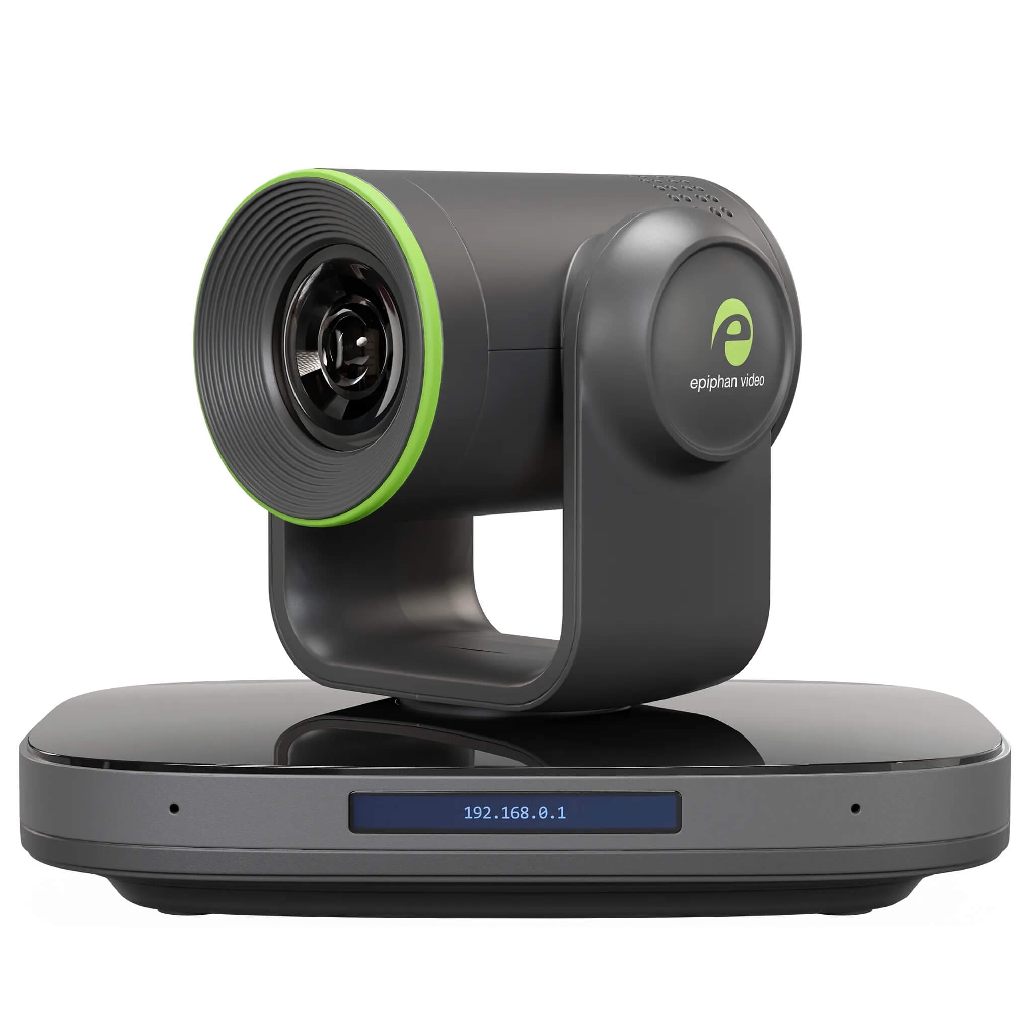 Epiphan EC20 - 4K AI Tracking PTZ Camera with 20x Optical Zoom, front left