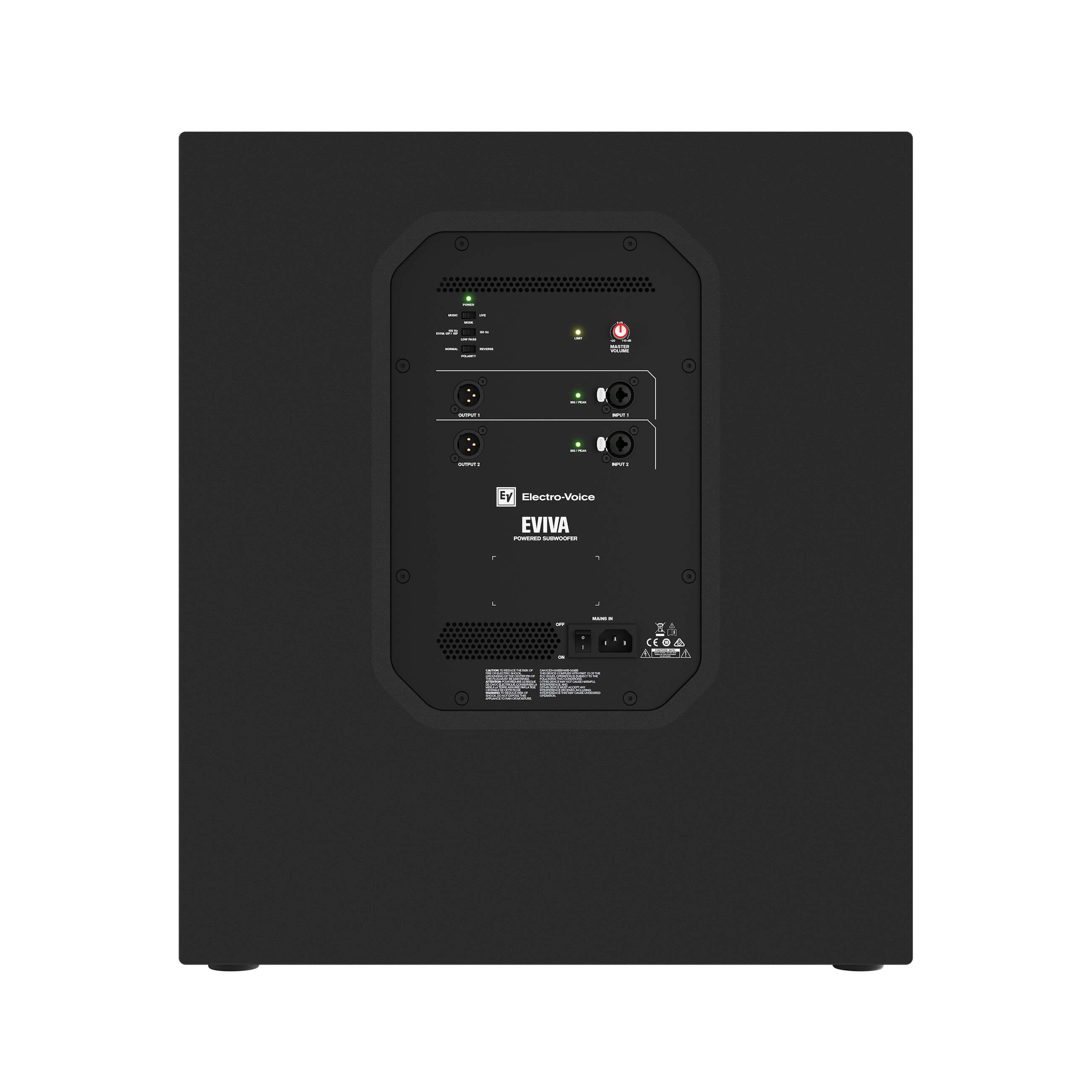 Electro-Voice EVIVA 18SP - 18-in. 1000W Portable Powered Subwoofer, back