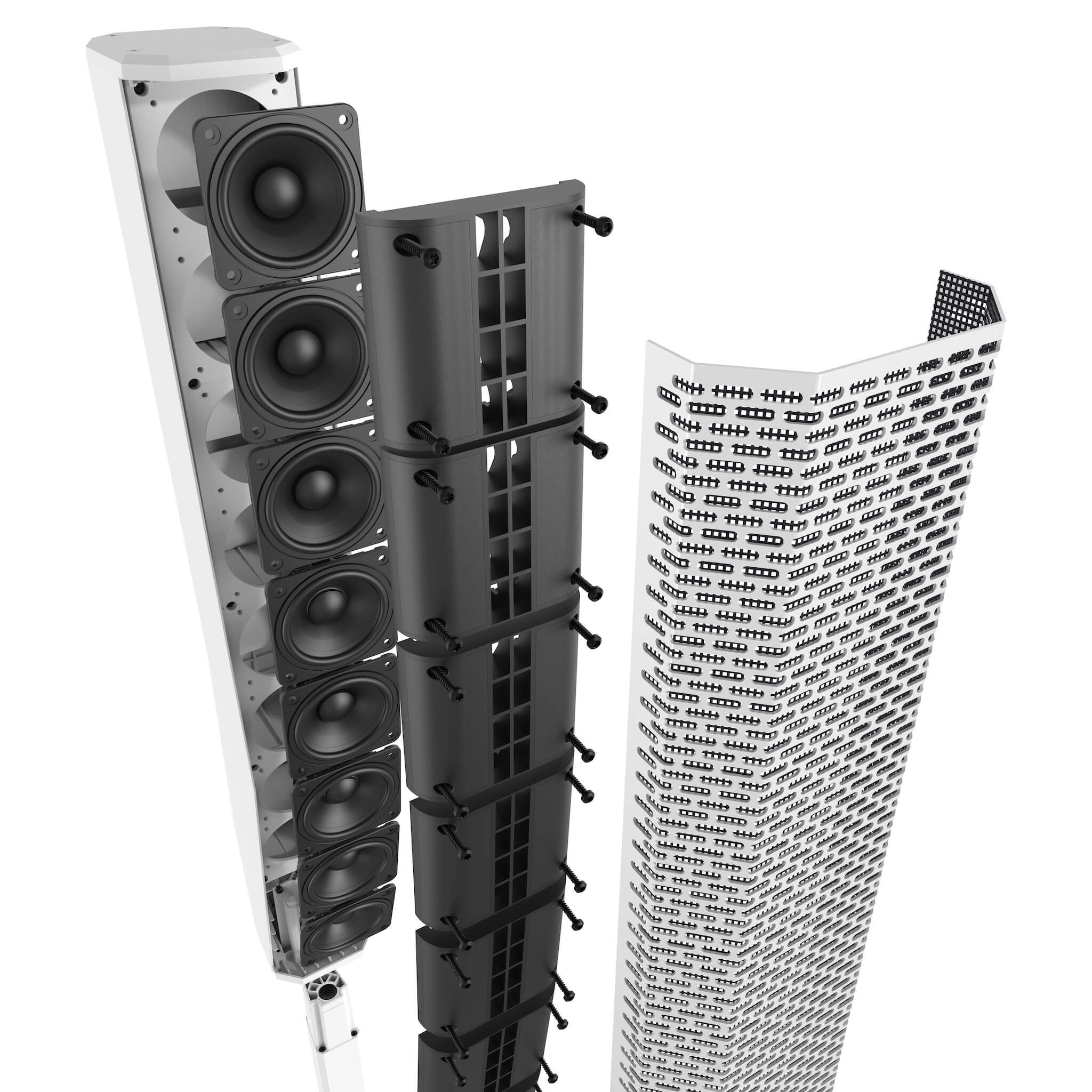 Electro-Voice EVOLVE 50 - Portable Column System, white array expanded