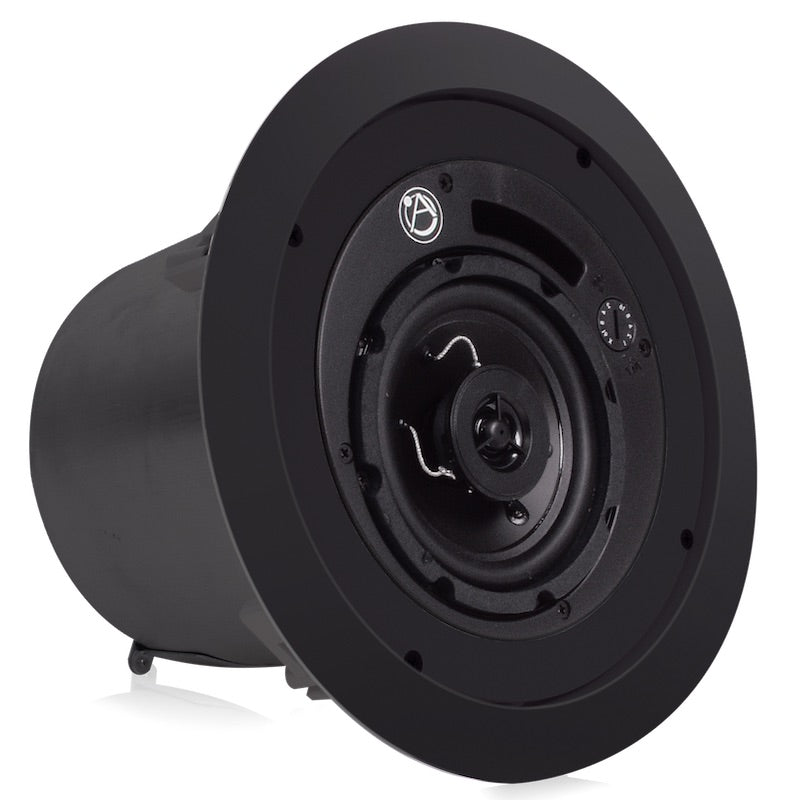 Atlas Sound FAP42T-B 16W 4-inch Coaxial Ceiling Speaker shown with no grill