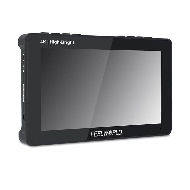 Feelworld F5 PROX - 5.5" HDMI On-Camera Touchscreen Field Monitor, angled right