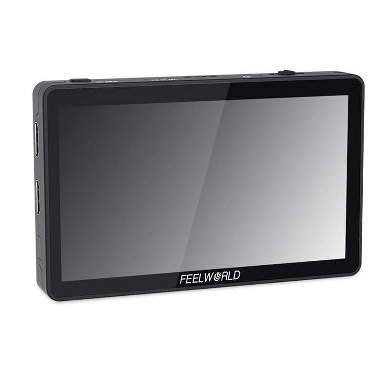 Feelworld F6 PLUS V2 - 6" HDMI On-Camera Touchscreen Field Monitor, angled right