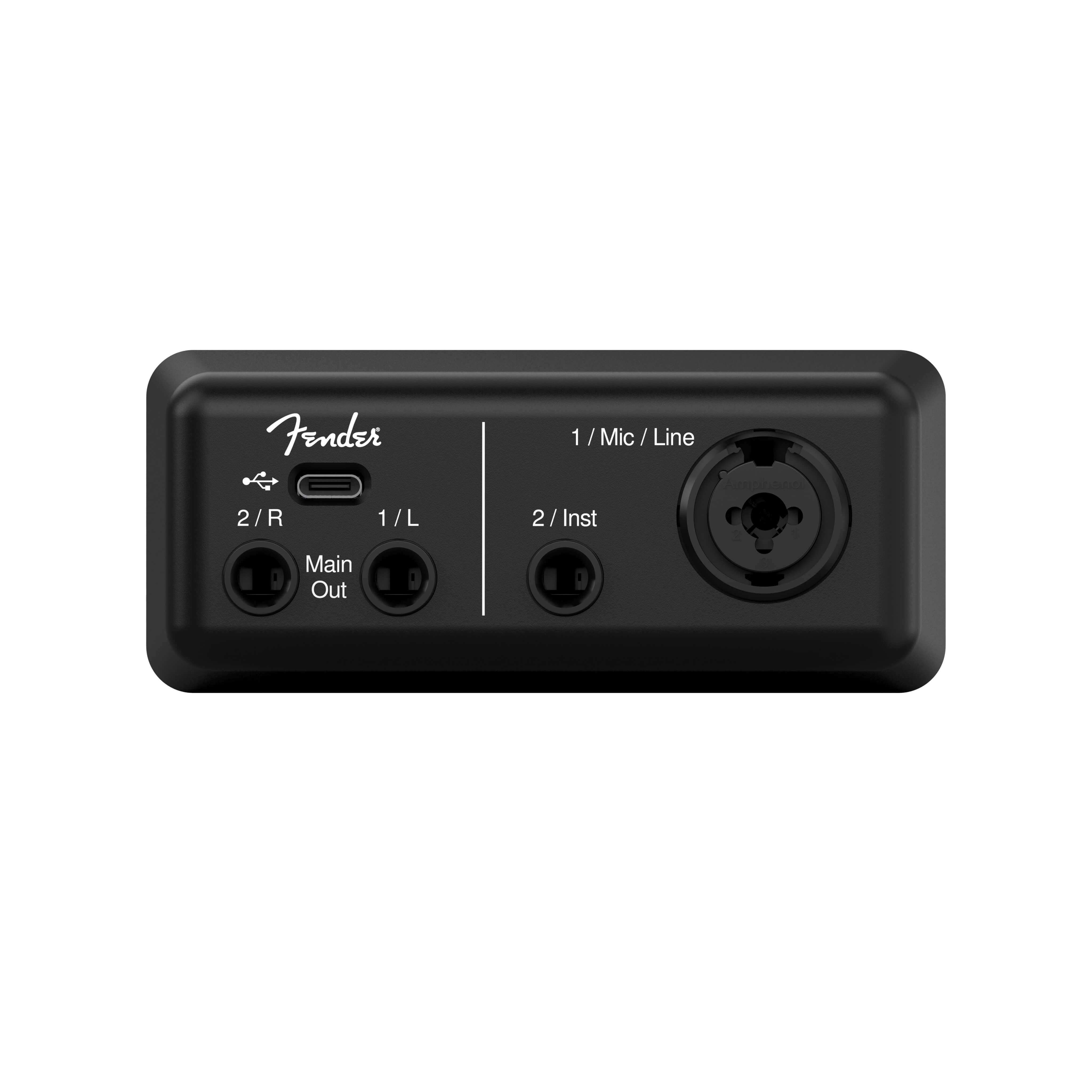 Fender AudioBox Go - Ultra-Compact 2x2 USB-C Audio Interface, rear