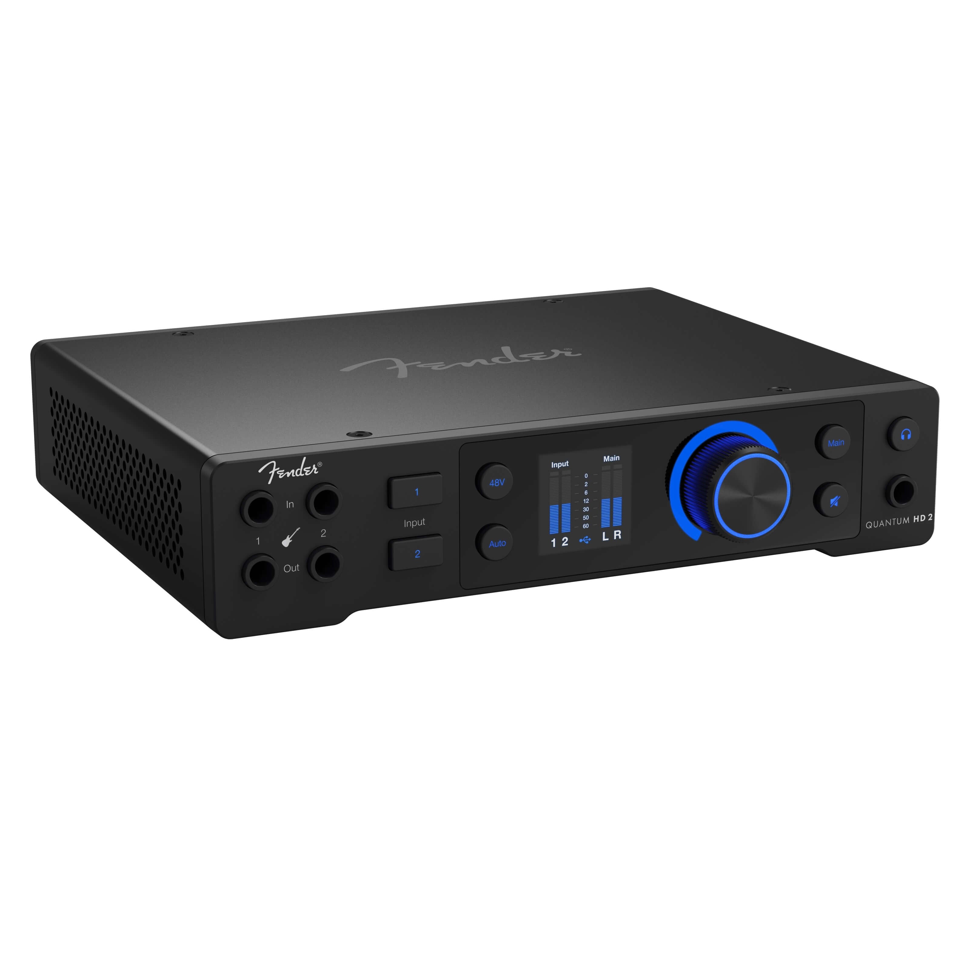 Fender Quantum HD 2 - 20x24 USB-C Audio Interface, angled right