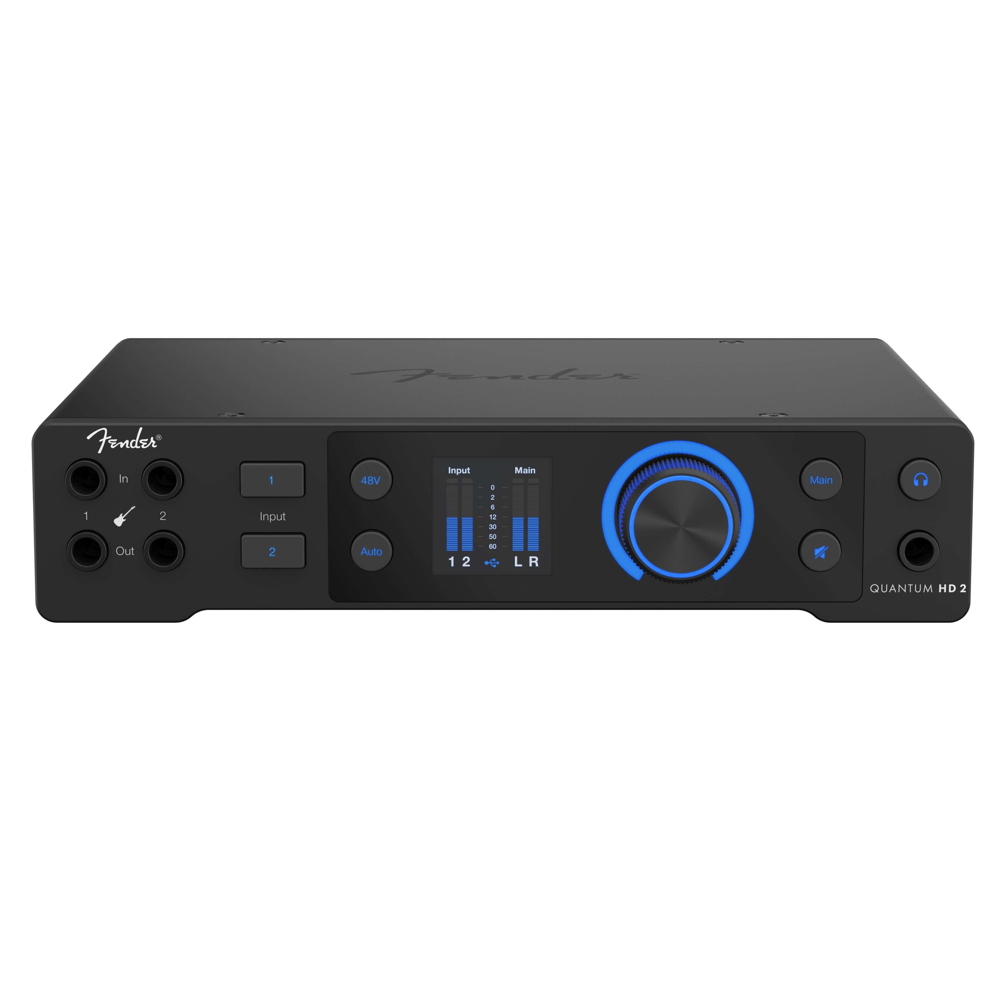 Fender Quantum HD 2 - 20x24 USB-C Audio Interface, front tilt