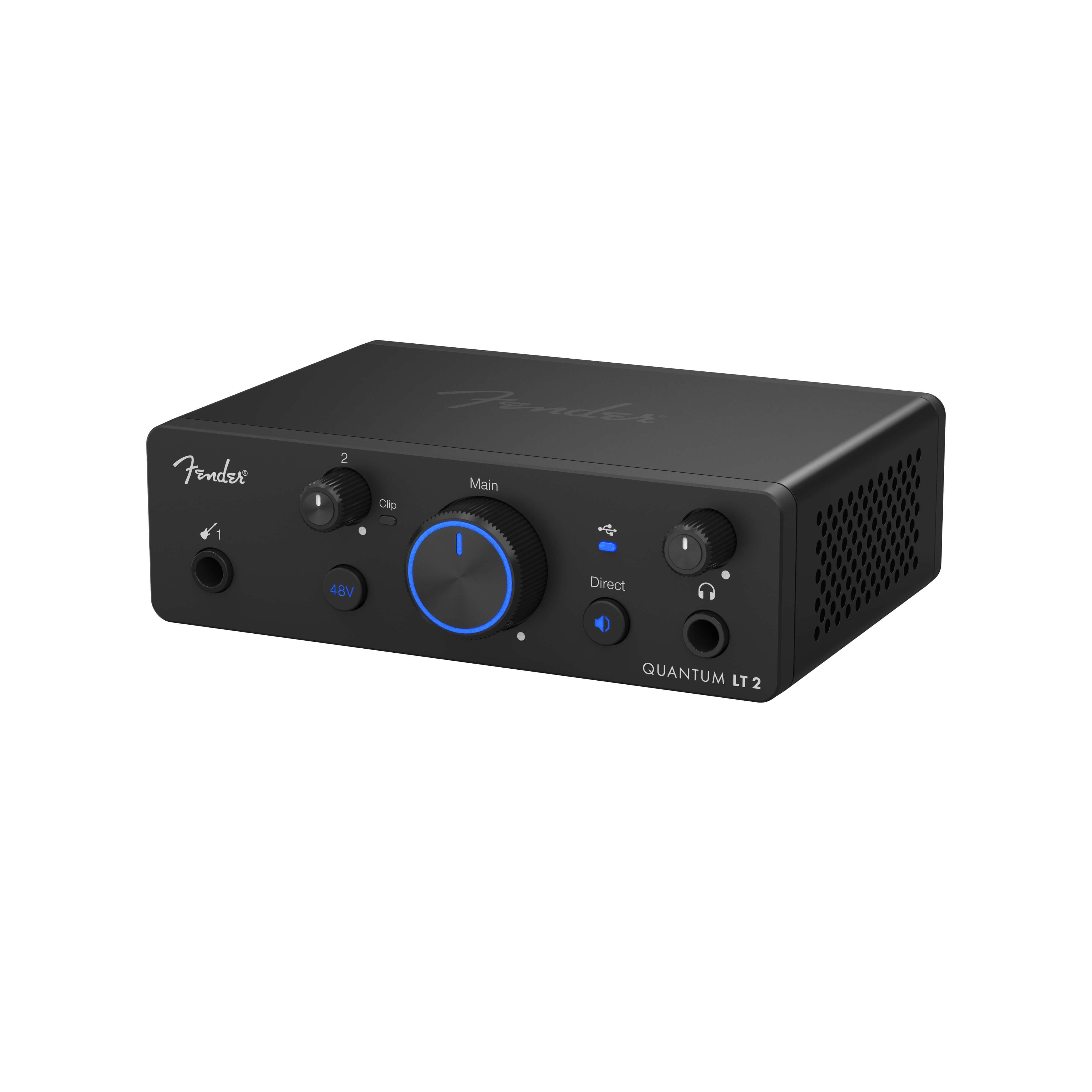 Fender Quantum LT 2 - 2x2 USB-C Audio Interface, angled left