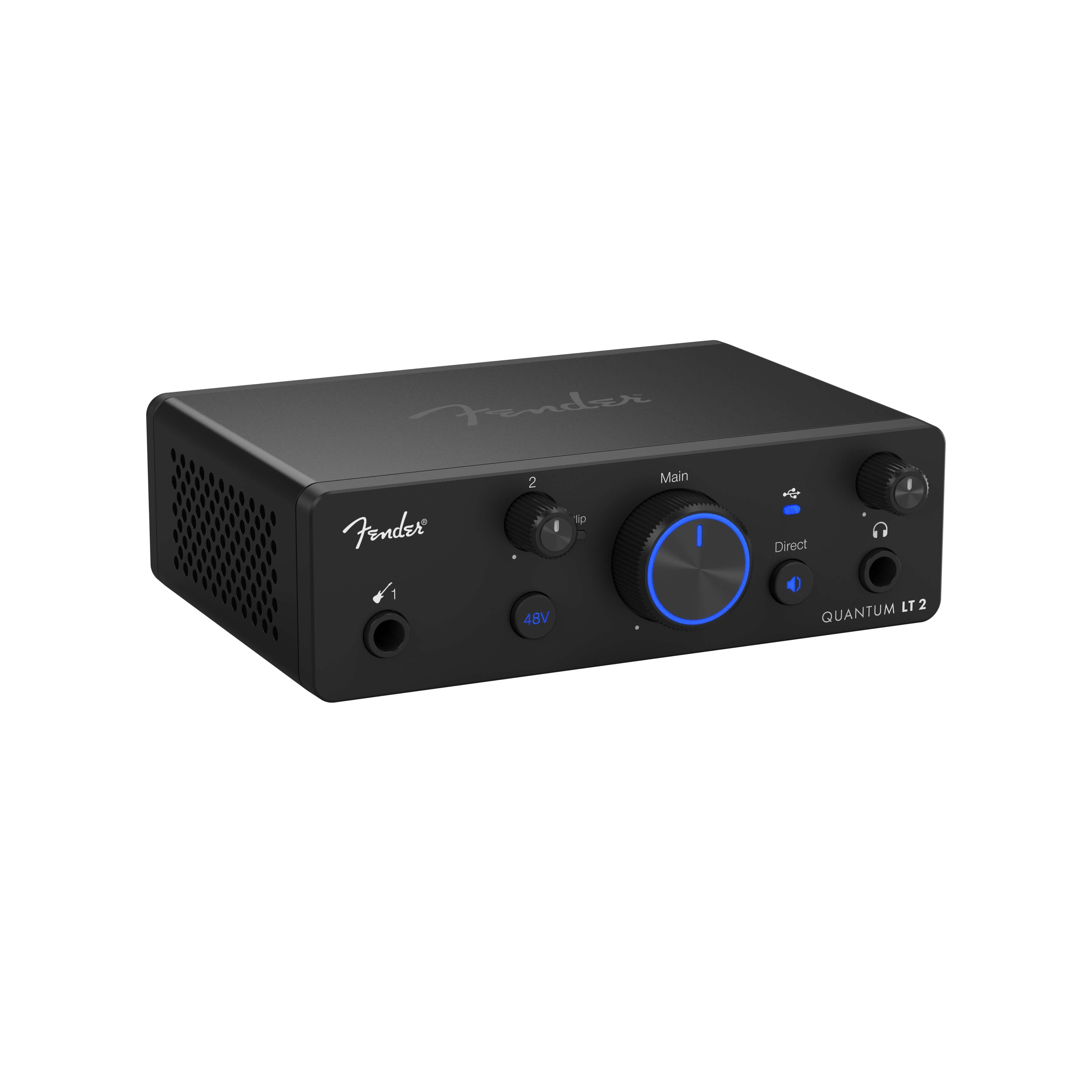 Fender Quantum LT 2 - 2x2 USB-C Audio Interface, angled right