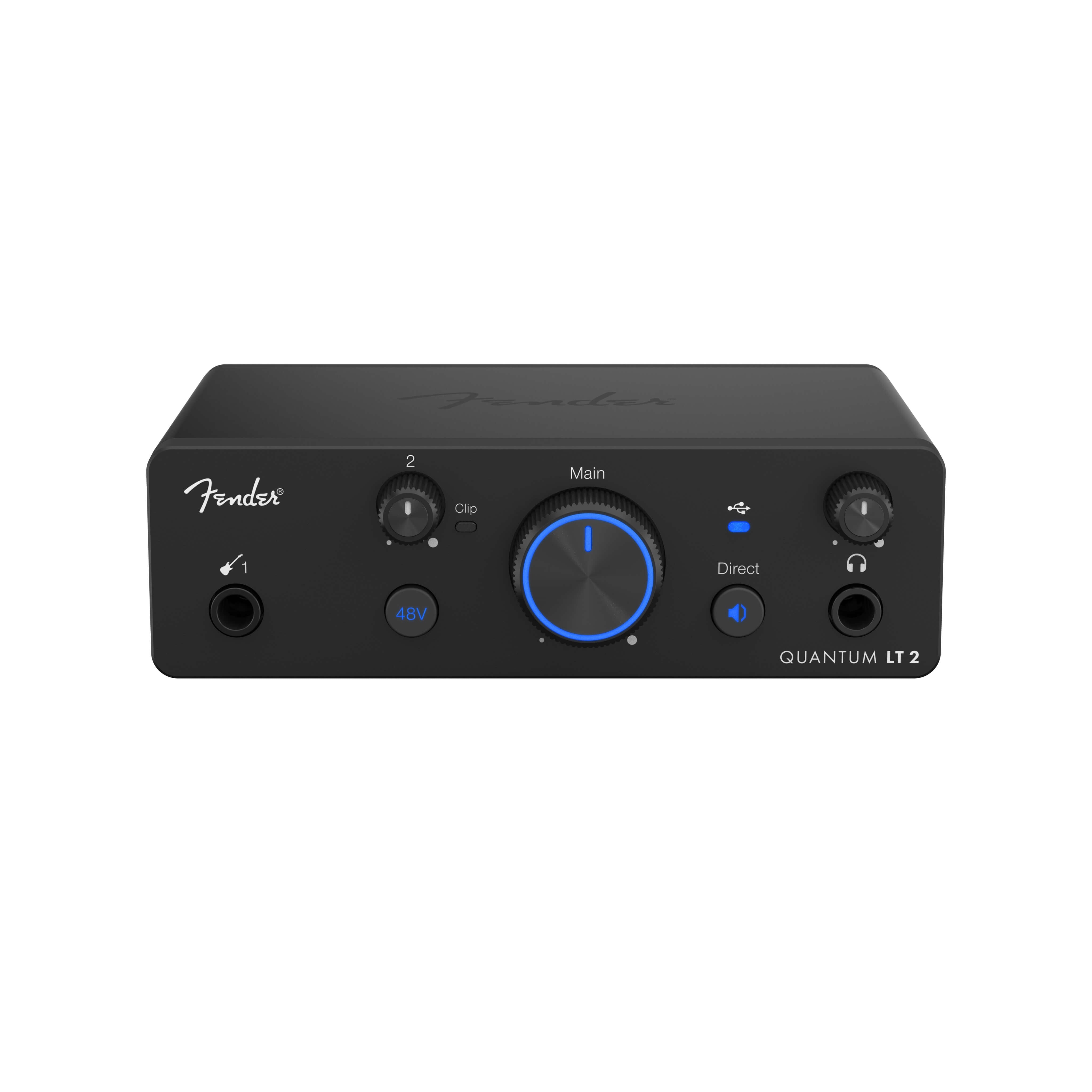 Fender Quantum LT 2 - 2x2 USB-C Audio Interface, front tilt
