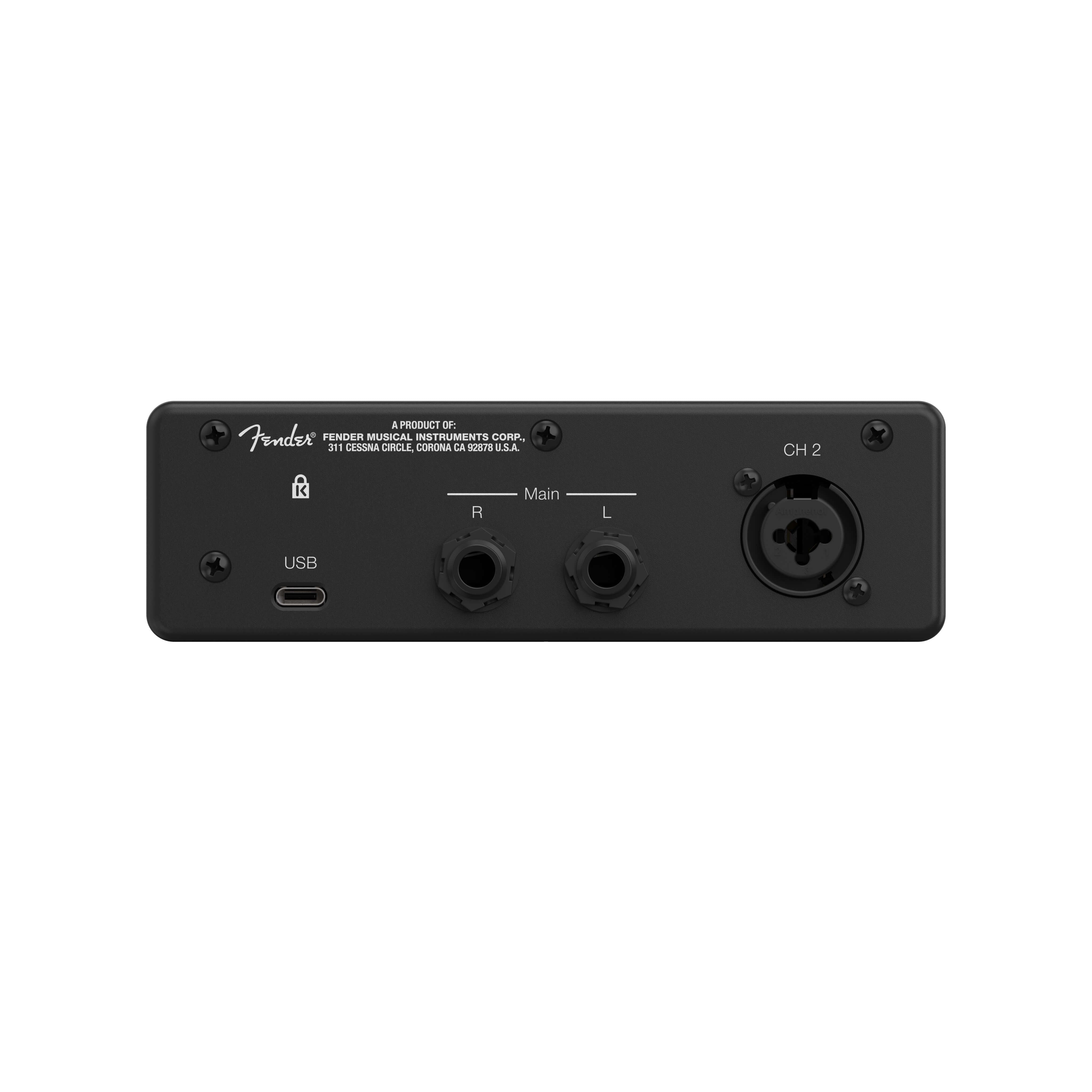 Fender Quantum LT 2 - 2x2 USB-C Audio Interface, rear