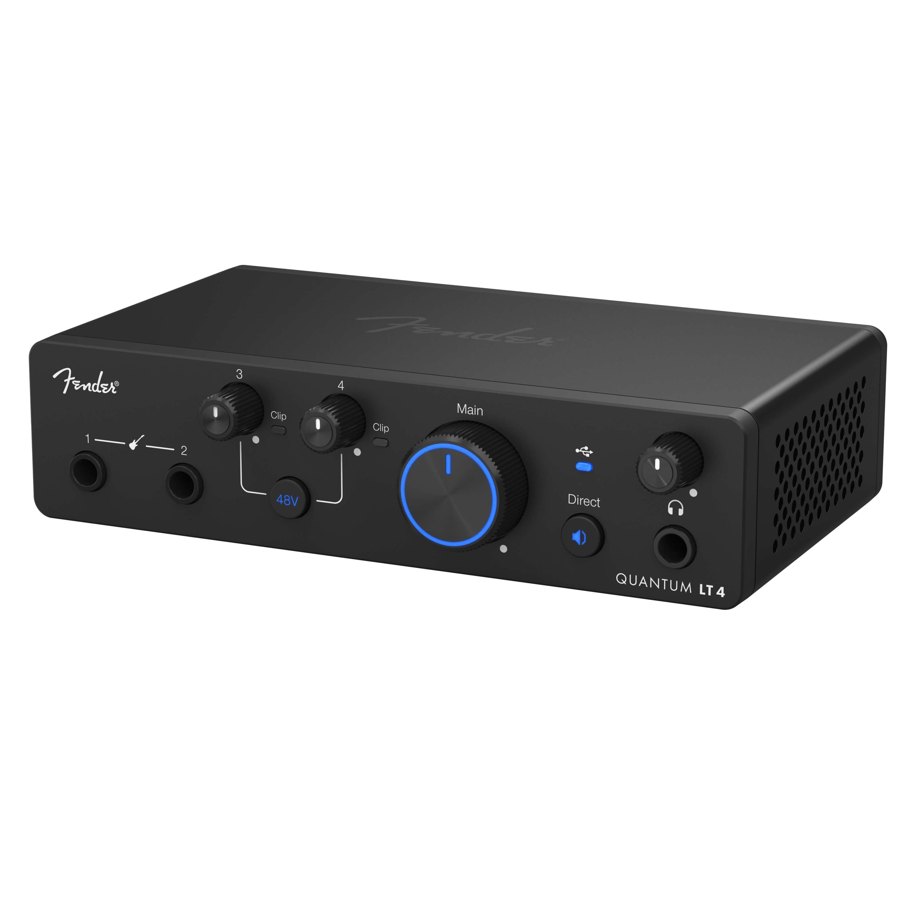 Fender Quantum LT 4 - 4x2 USB-C Audio Interface, angled left