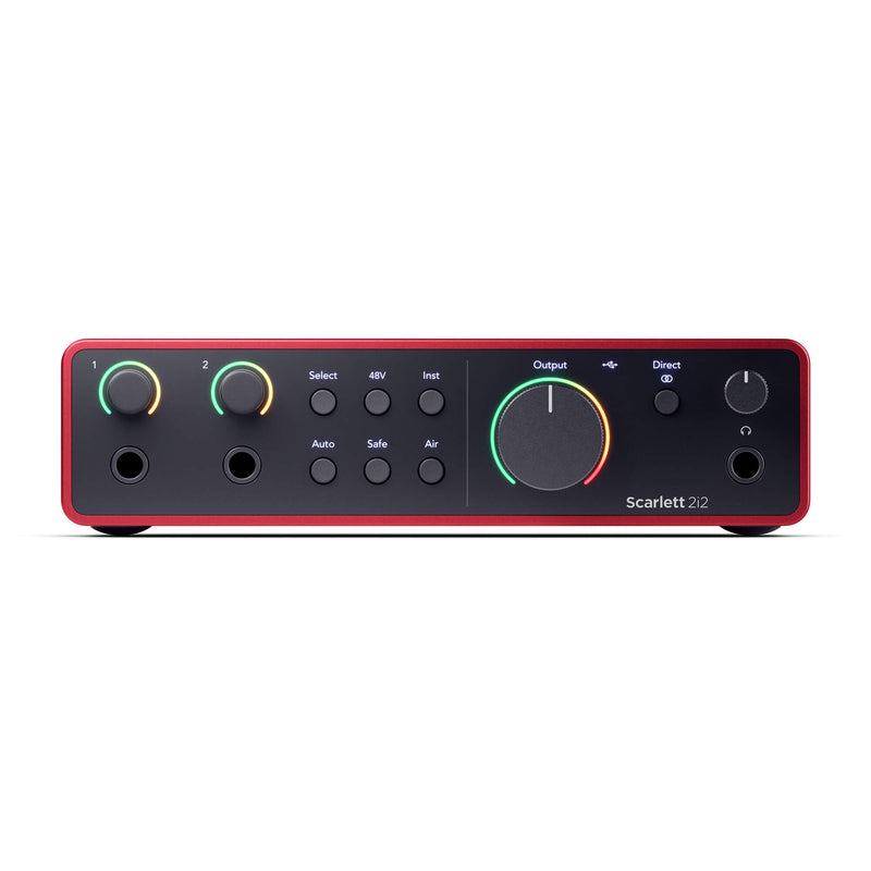 Focusrite Scarlett 2i2 - 2-in/2-out USB-C Audio Interface (4th Gen), front