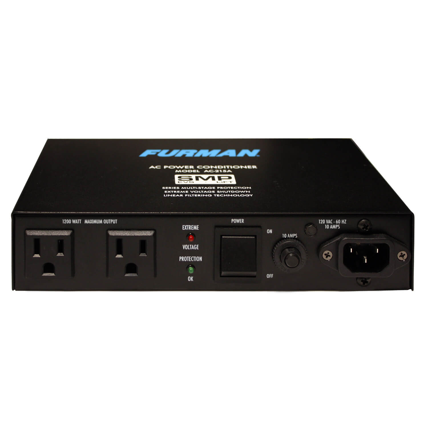 Furman AC-215A - 10A Two Outlet Power Conditioner and Surge Protector