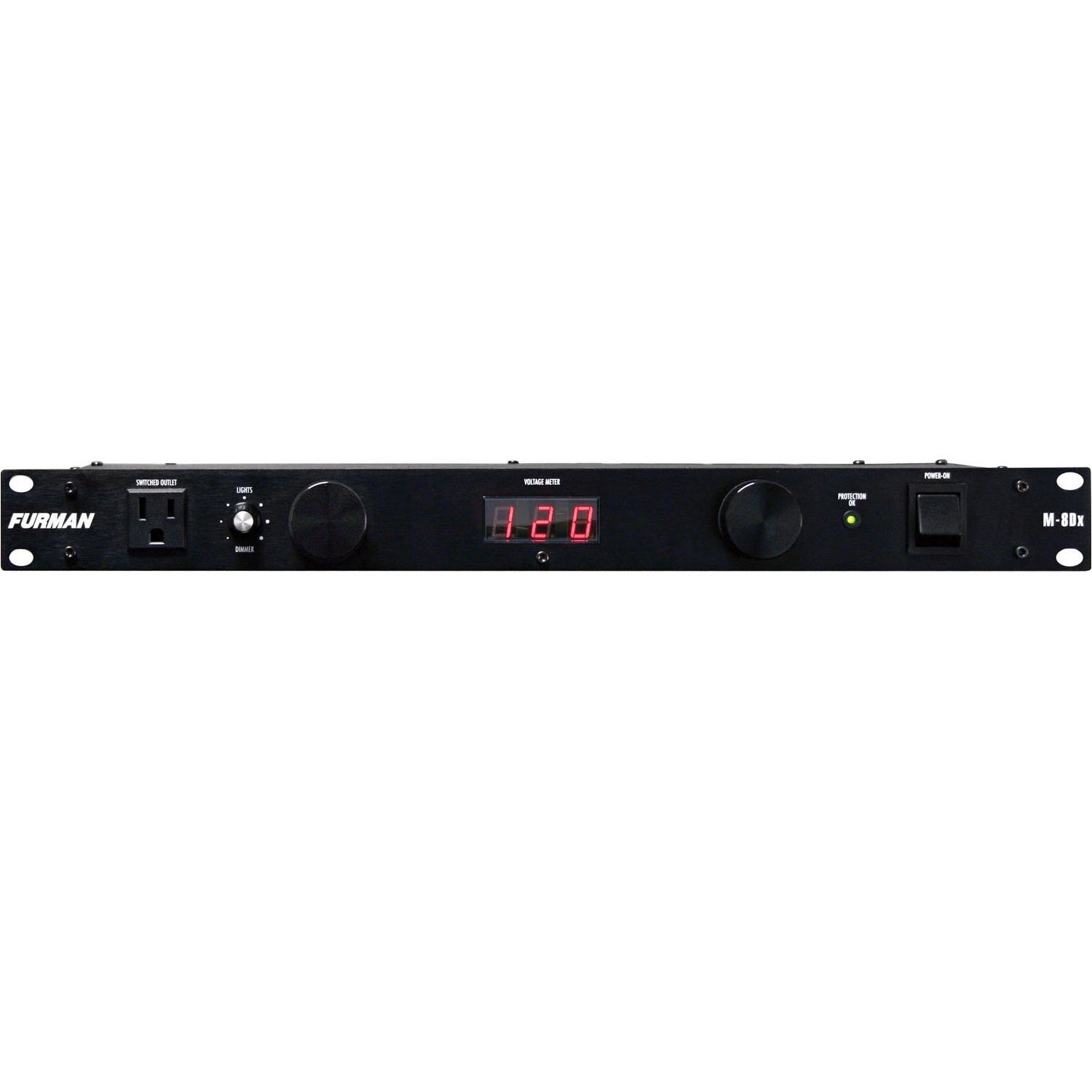 Furman M-8Dx - 15A Power Conditioner with Lights and Digital Meter, front