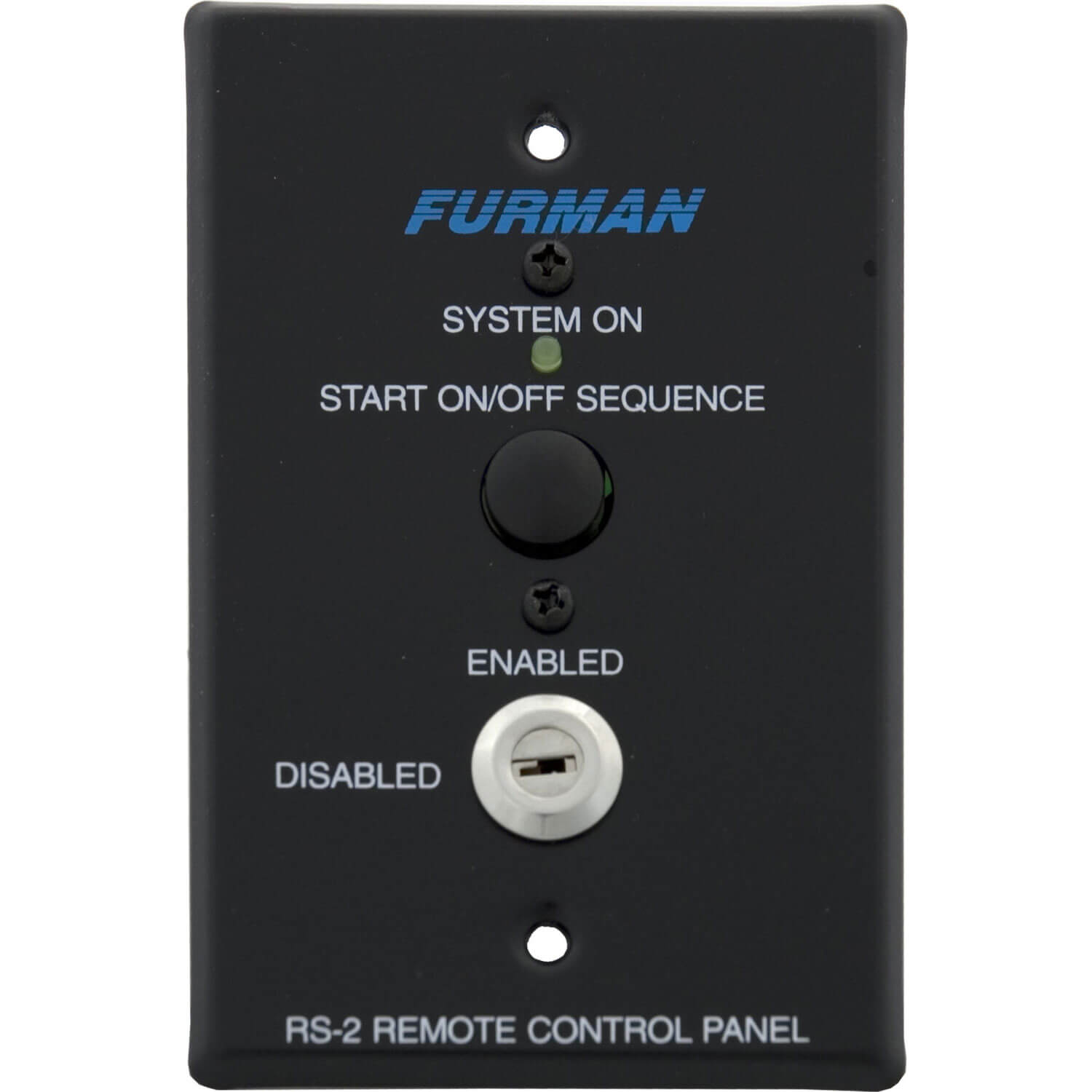 Furman RS-2 - Key Switched Remote System Control Panel w/ Momentary Start