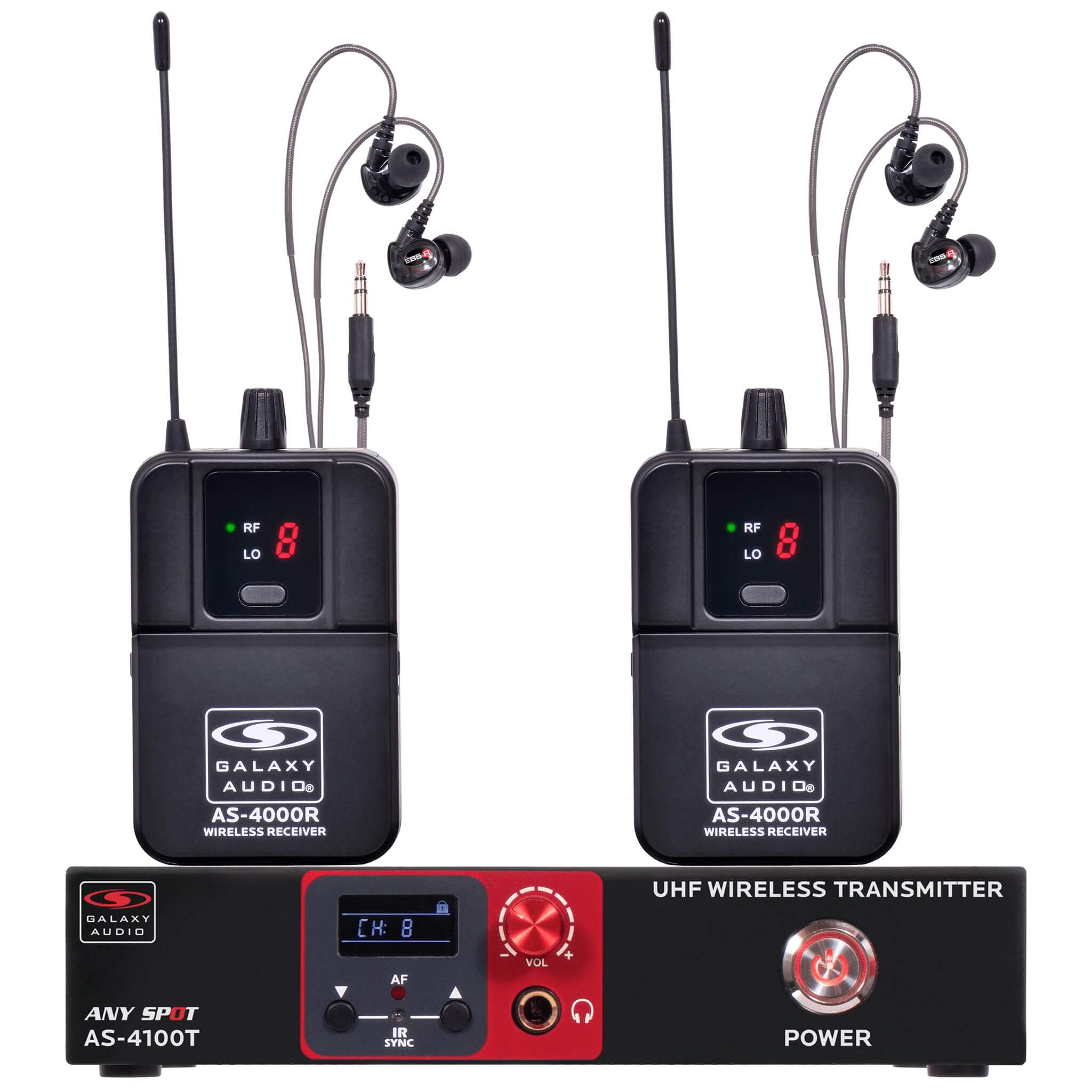 Galaxy Audio AS-4100-2 - Wireless Personal In-Ear Monitor System
