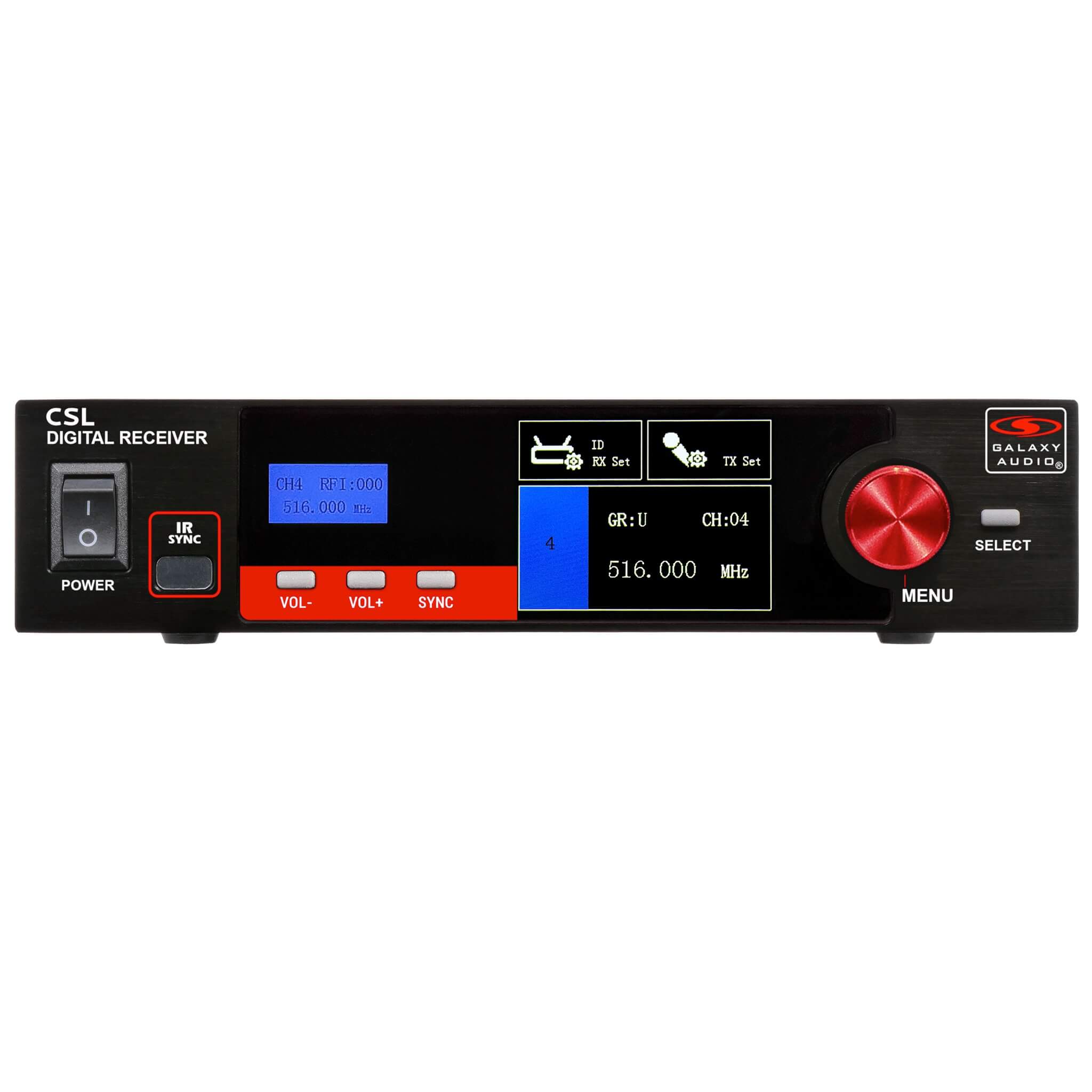 Galaxy Audio CSLR - Single-Channel Digital Receiver for CSL Wireless Systems, front