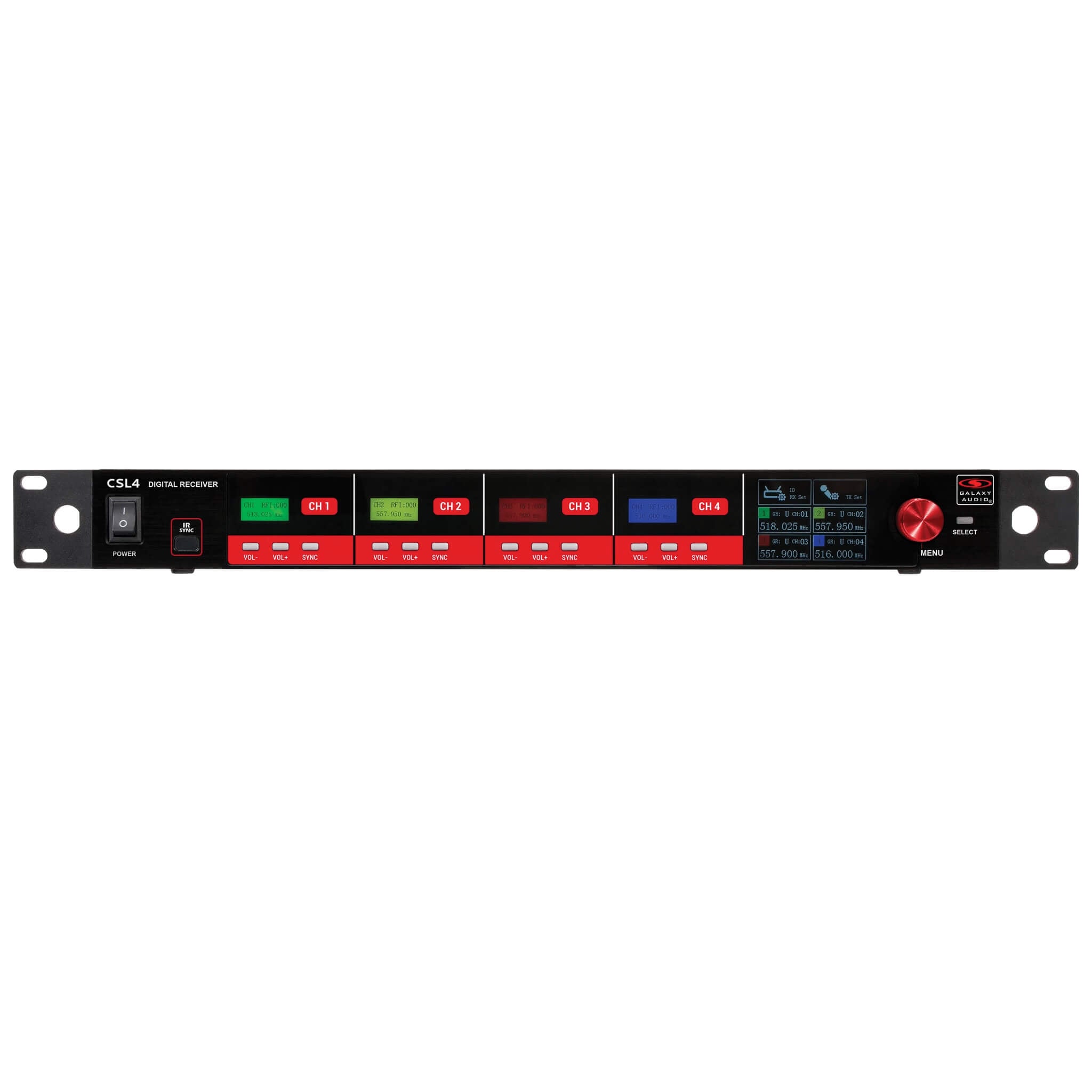 Galaxy Audio CSL4R - Quad‑Channel Digital Receiver for CSL Wireless, front