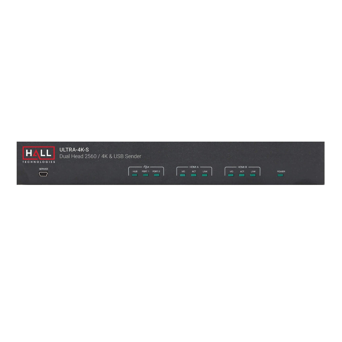 Hall Technologies ULTRA-4K-S - Dual-Head 4K HDMI and USB KVM Sender, front