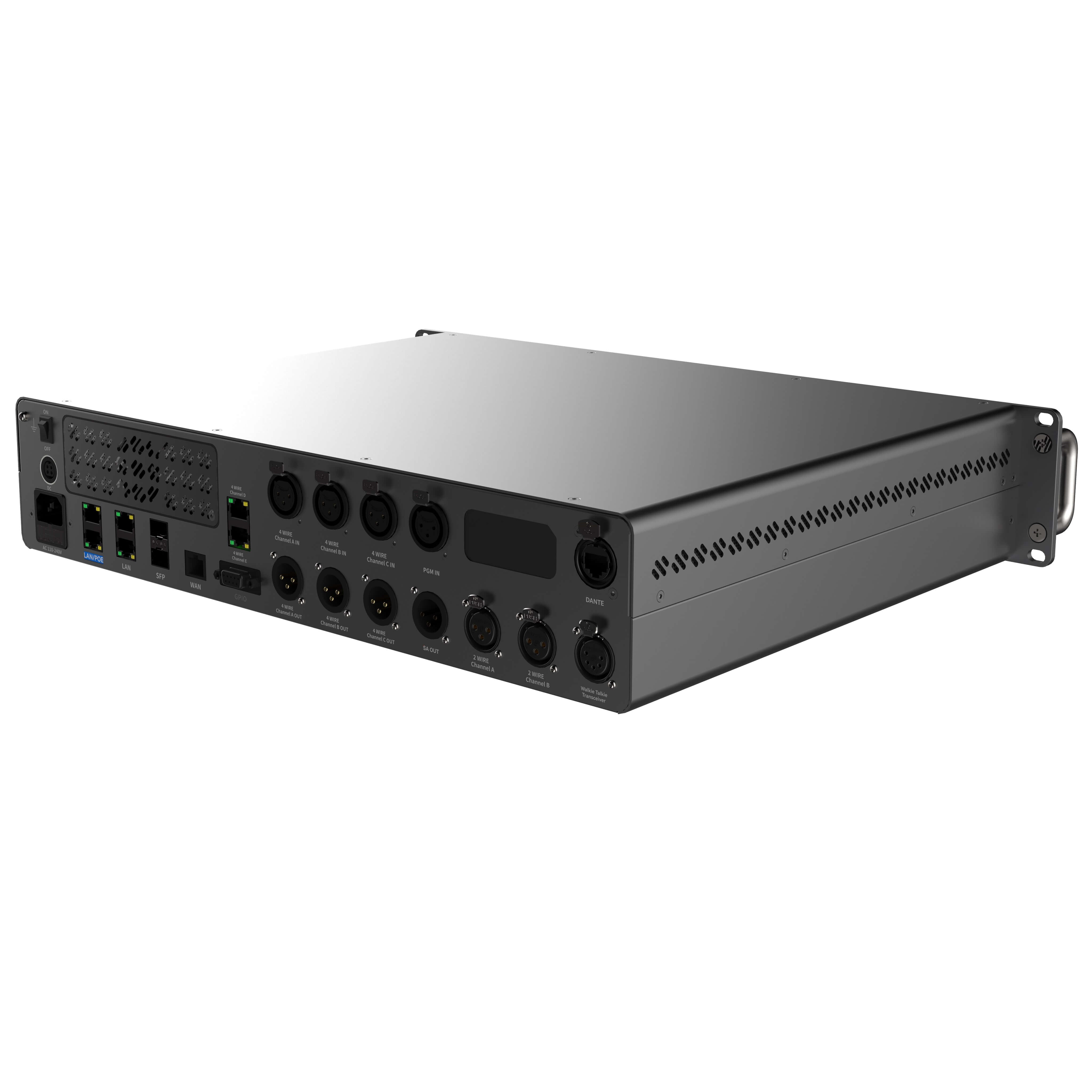 Hollyland GEO-CENTRAL-STATION - Solidcom H1 Base Station with Dante, angle rear