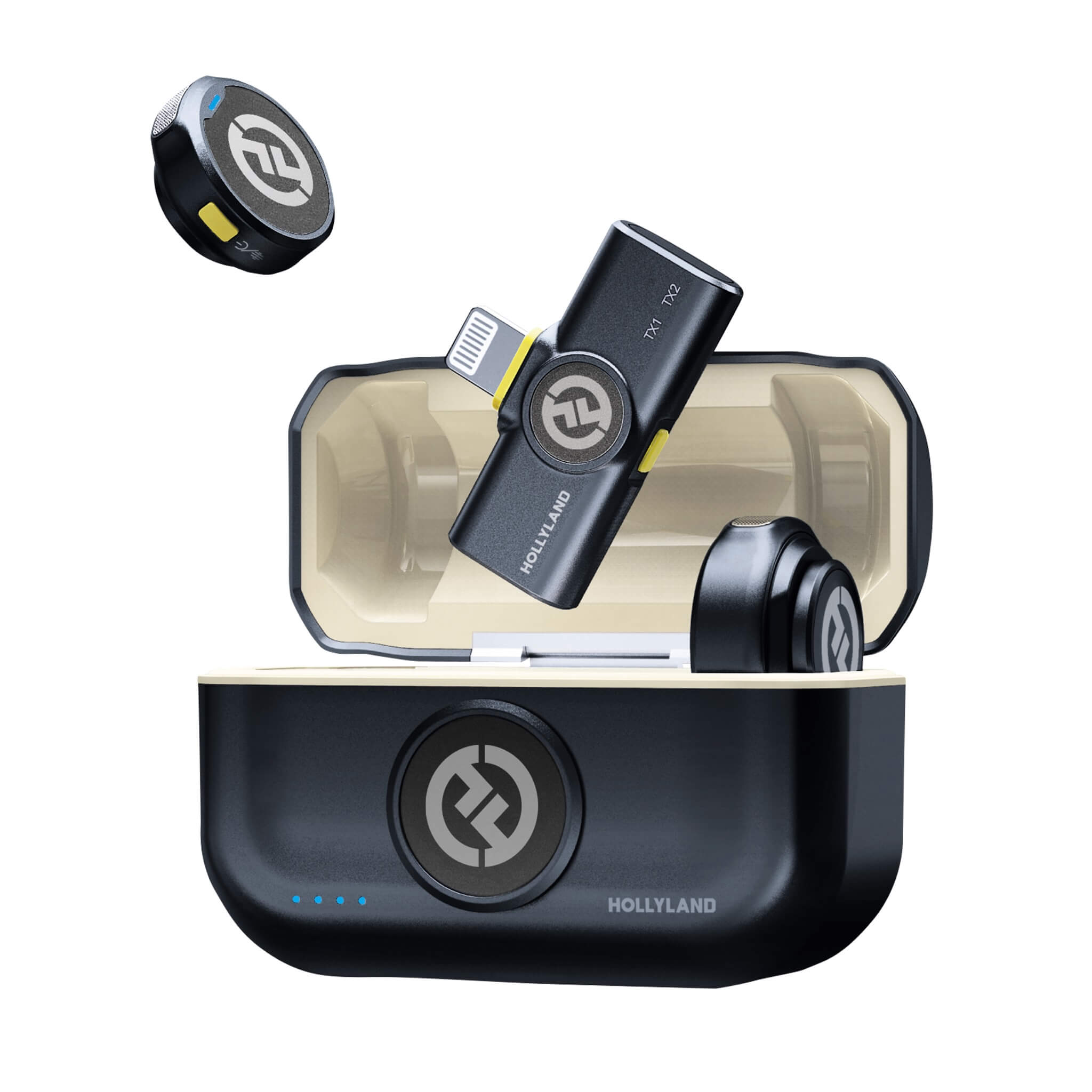 Hollyland LARK M2 Mobile - Wireless Lavalier Microphone System, Lightning plug (black)