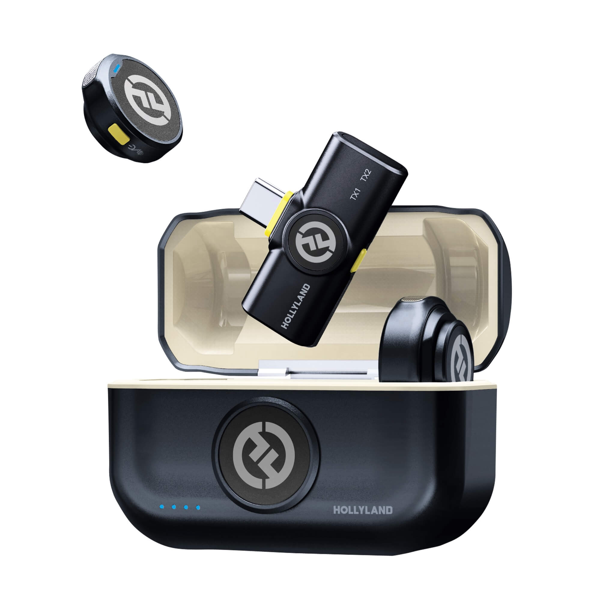 Hollyland LARK M2 Mobile - Wireless Lavalier Microphone System, USB-C plug (black)