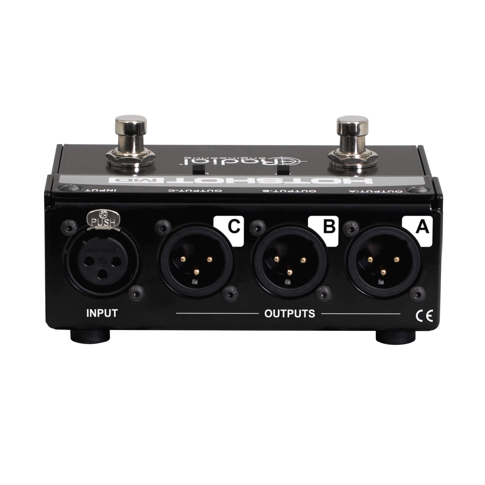 Radial HotShot MD - Multi-Output Dynamic Mic Switcher, rear