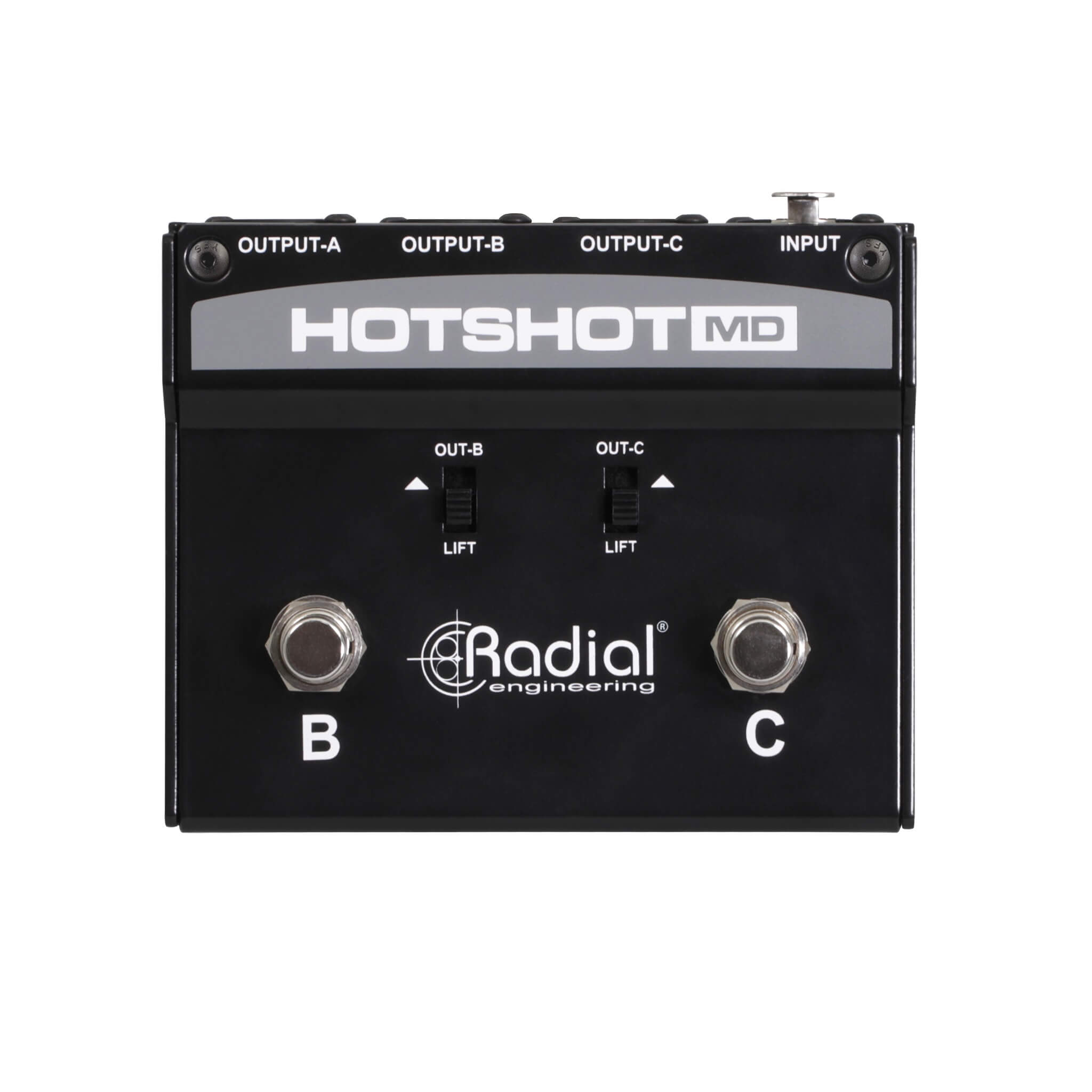 Radial HotShot MD - Multi-Output Dynamic Mic Switcher, top