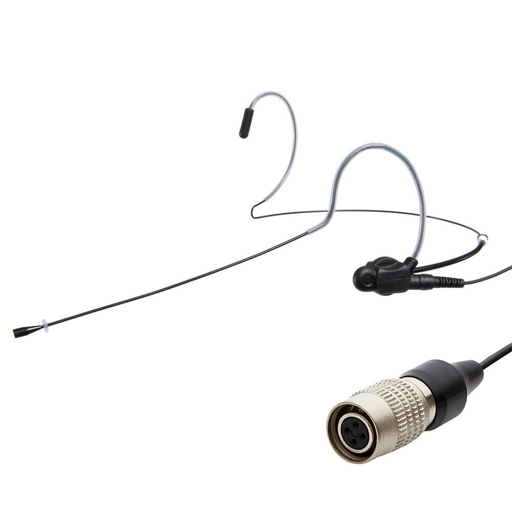 Airwave Liz Diamond Slim Clip System - Dual Ear Headset Microphone, HSD-DIA-SCS-BLACK-AT