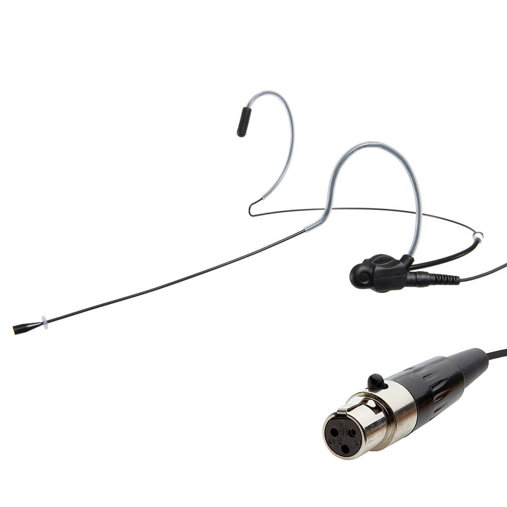 Airwave Liz Diamond Slim Clip System - Dual Ear Headset Microphone, HSD-DIA-SCS-BLACK-T3