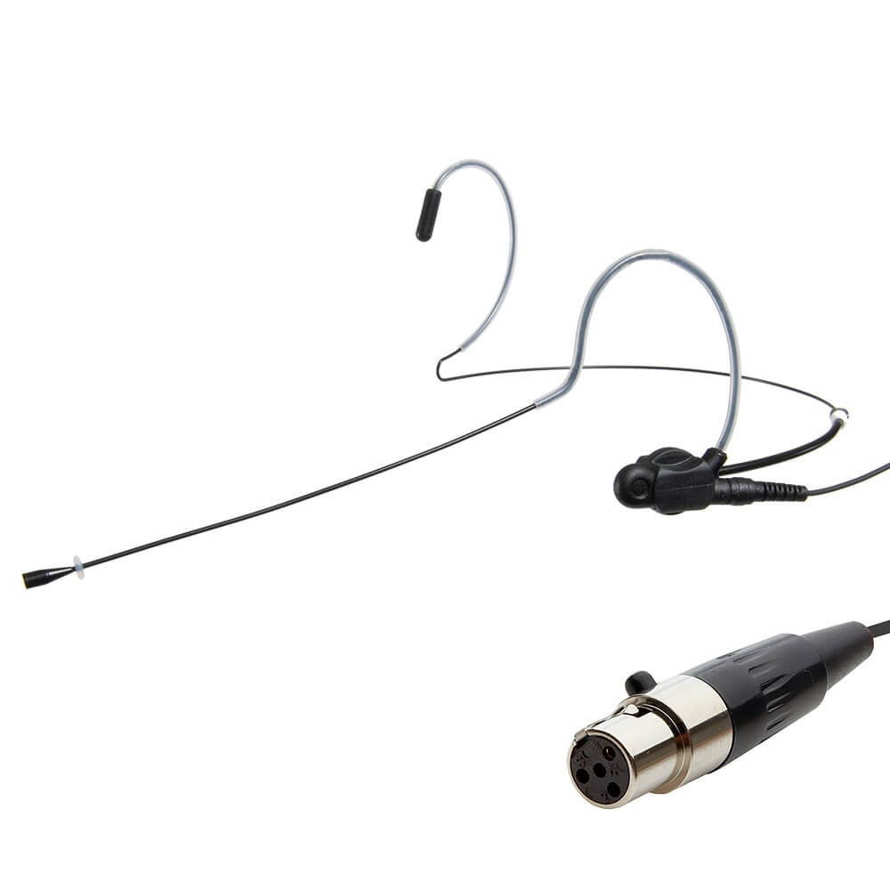 Airwave Liz Diamond Slim Clip System - Dual Ear Headset Microphone, HSD-DIA-SCS-BLACK-T4