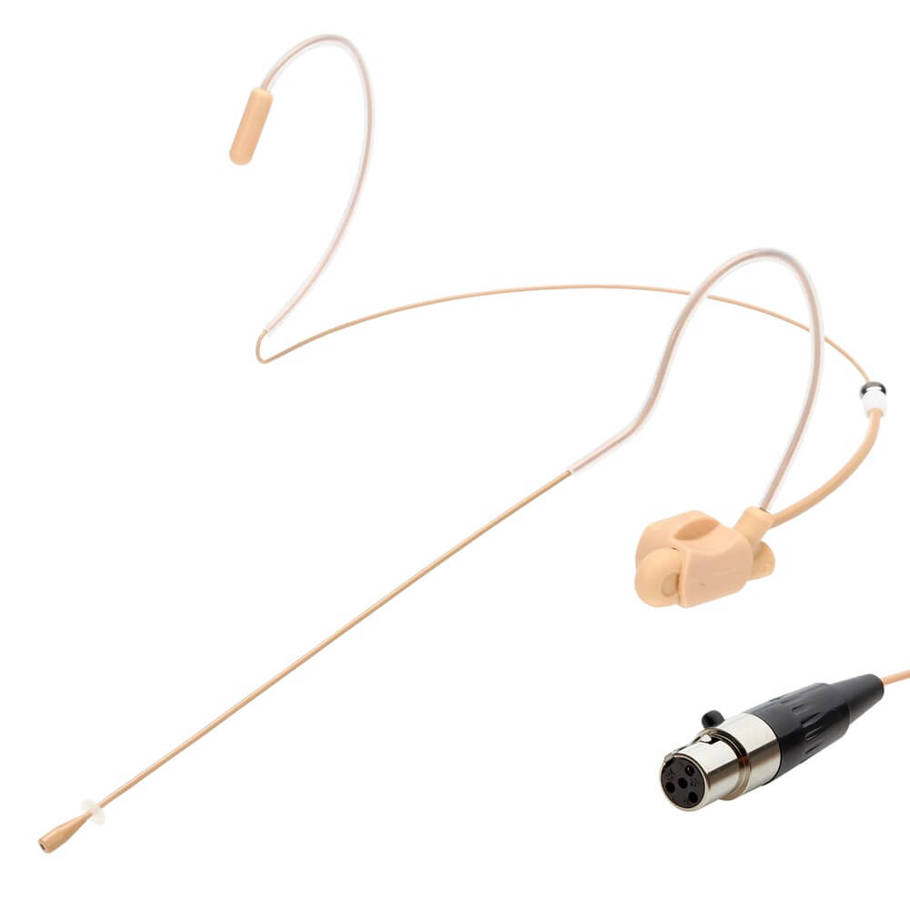 Airwave Liz Diamond Slim Clip System - Dual Ear Headset Microphone, HSD-DIA-SCS-TAN-T4