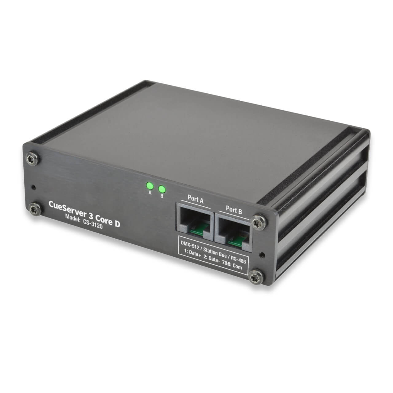 Interactive Technologies CueServer 3 Core D - DMX Lighting Processor, angled