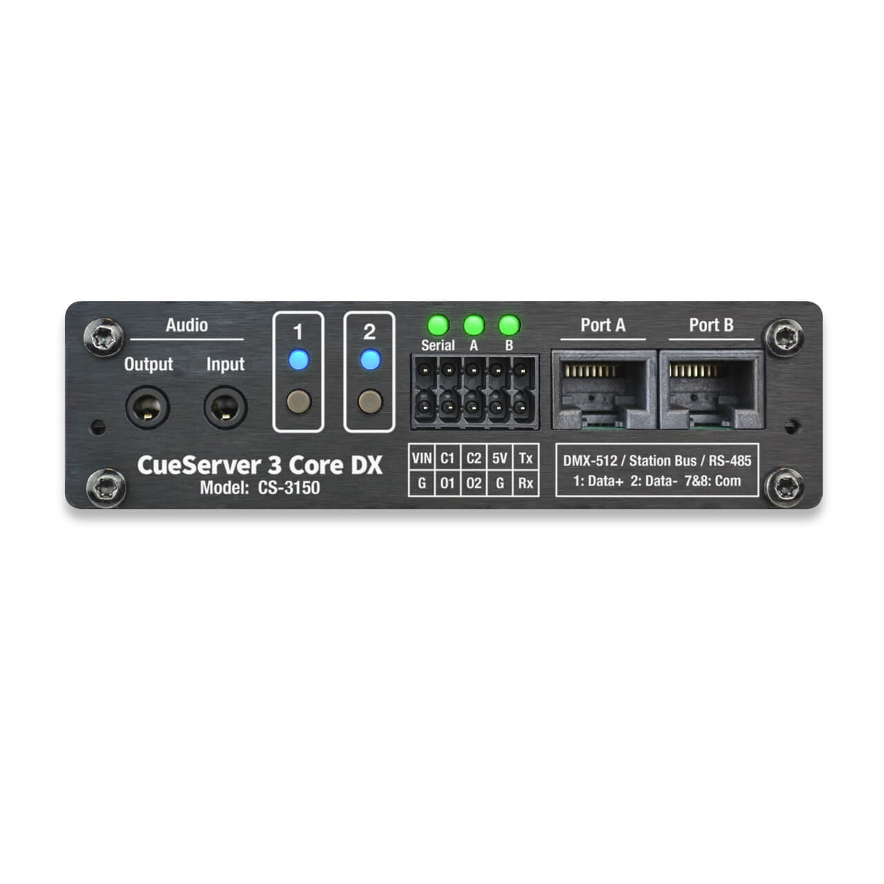 Interactive Technologies CueServer 3 Core DX - DMX Lighting Processor, front