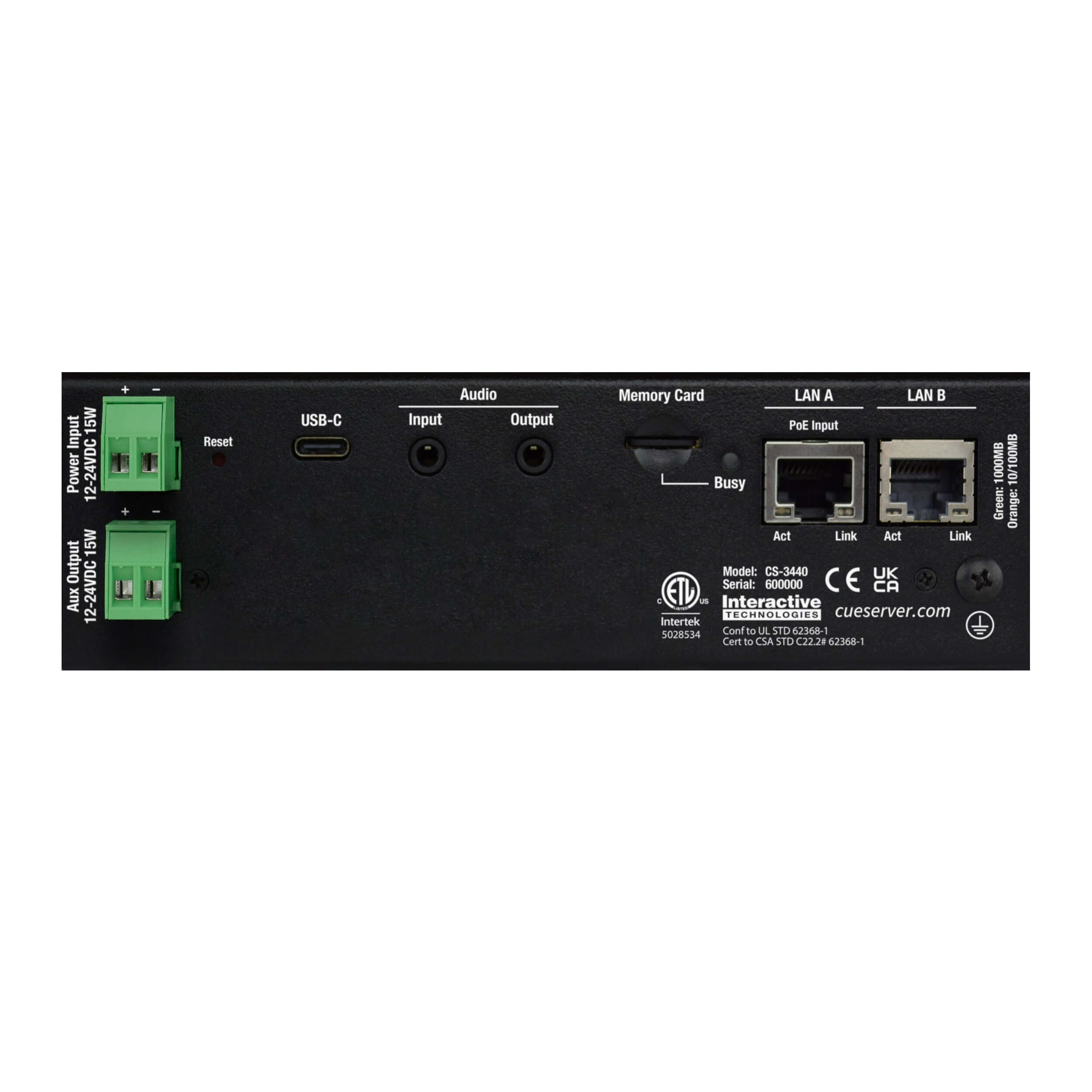 Interactive Technologies CueServer Flex - DMX Lighting Processor, front
